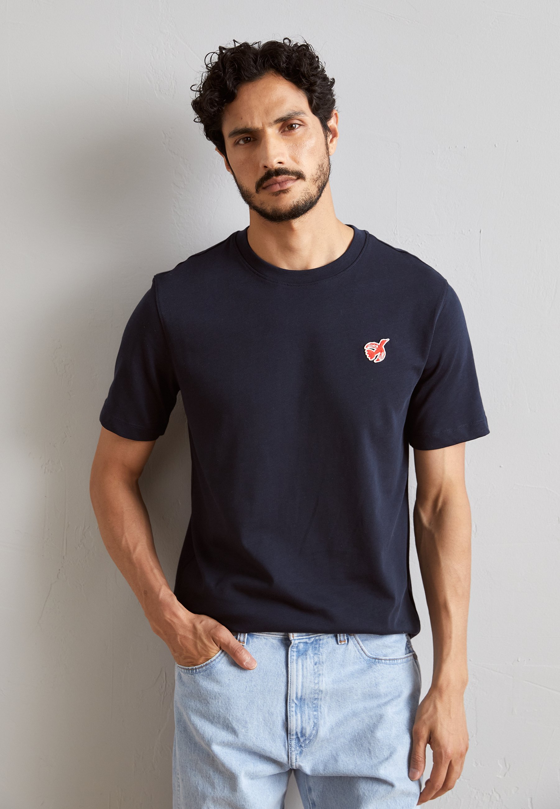 Scotch & Soda THE FREE SPIRIT PEACE BIRD  - Basic T-shirt - night/dark blue