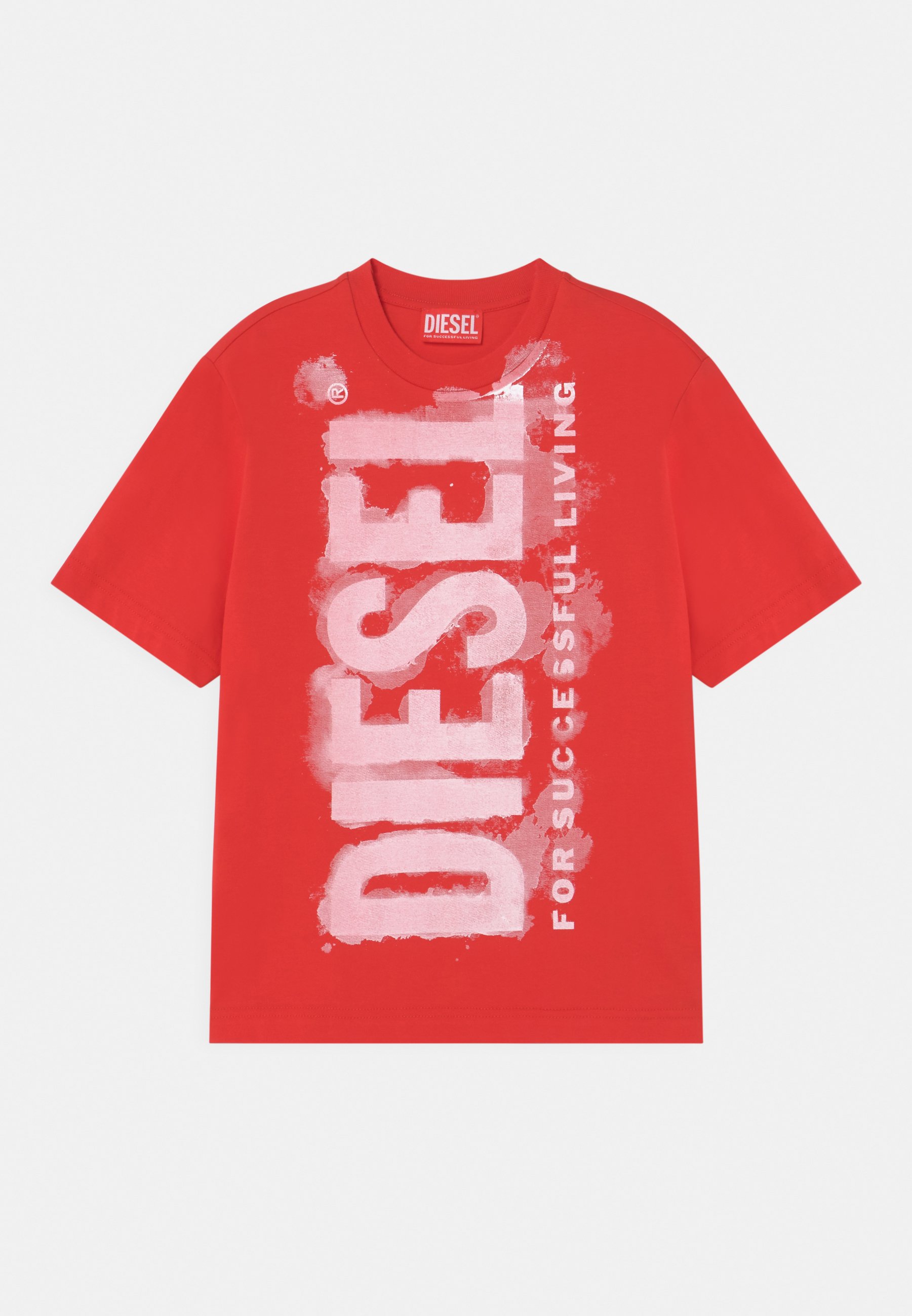 Diesel TJUSTE16 OVER - Print T-shirt - carnation red/red