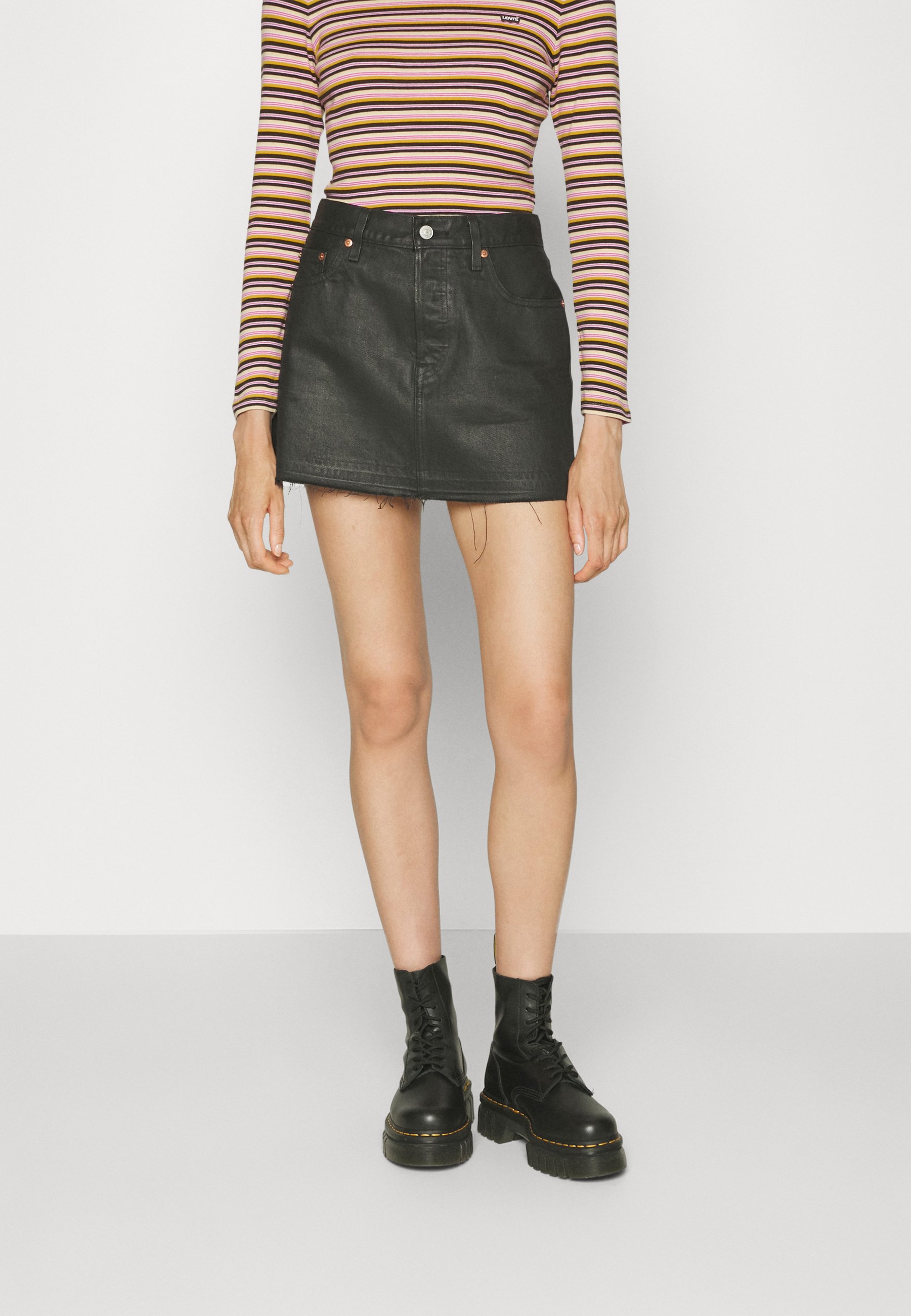 Levi's® ICON SKIRT - Denim skirt - black