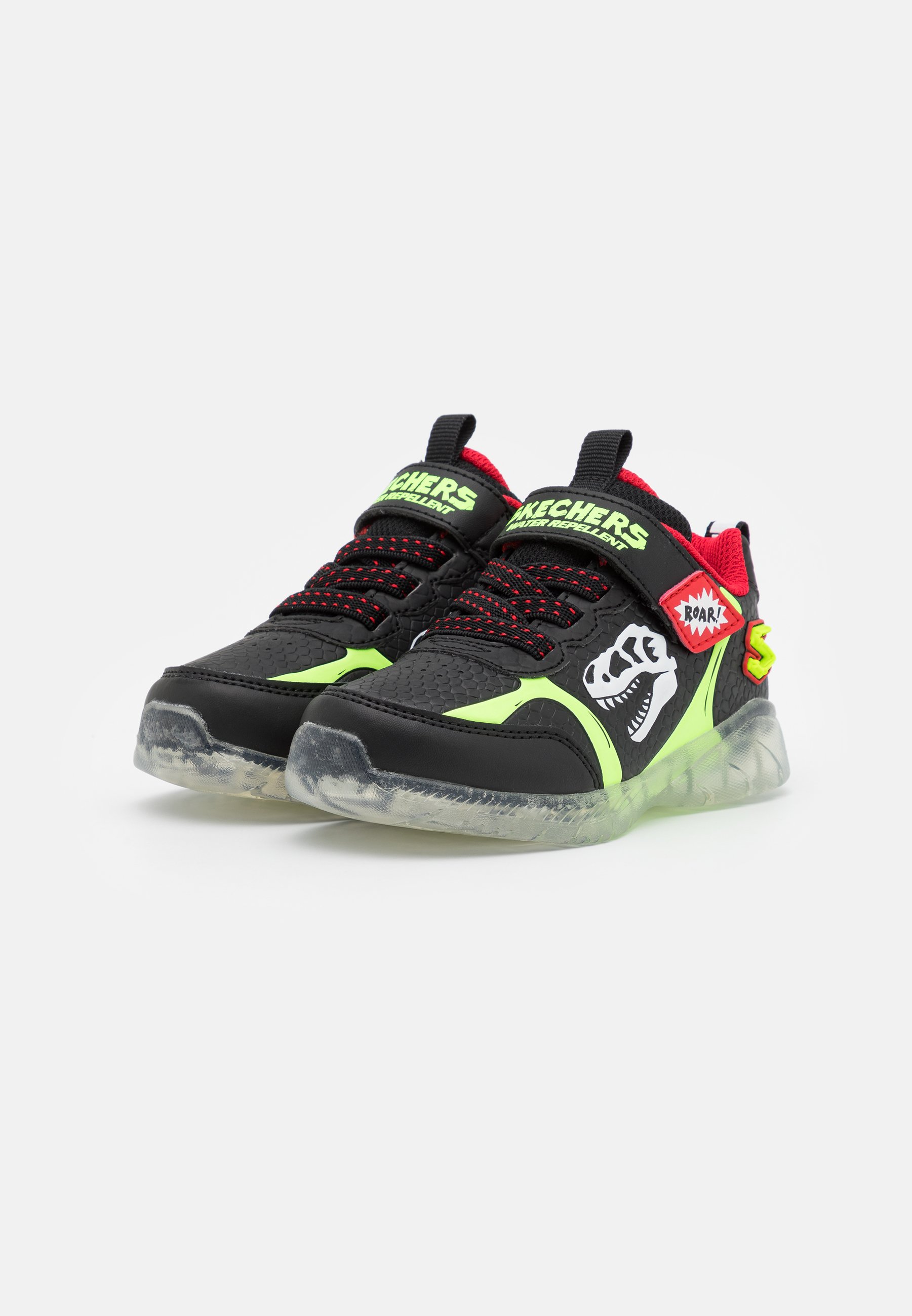 Skechers ILLUMI-BRIGHTS - Trainers - black/lime//red/black