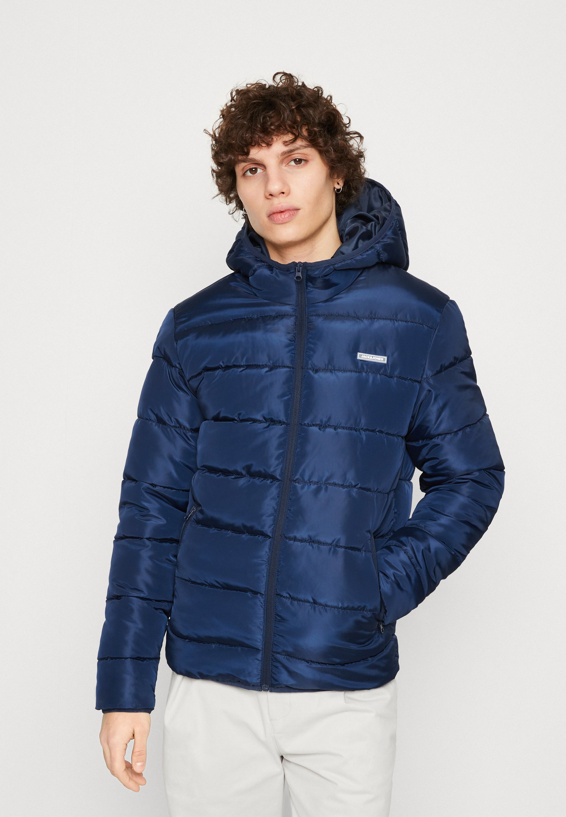 Jack &Jones JJTYLOR PUFFER JACKET - Winter jacket - navy blazer solid/dark blue