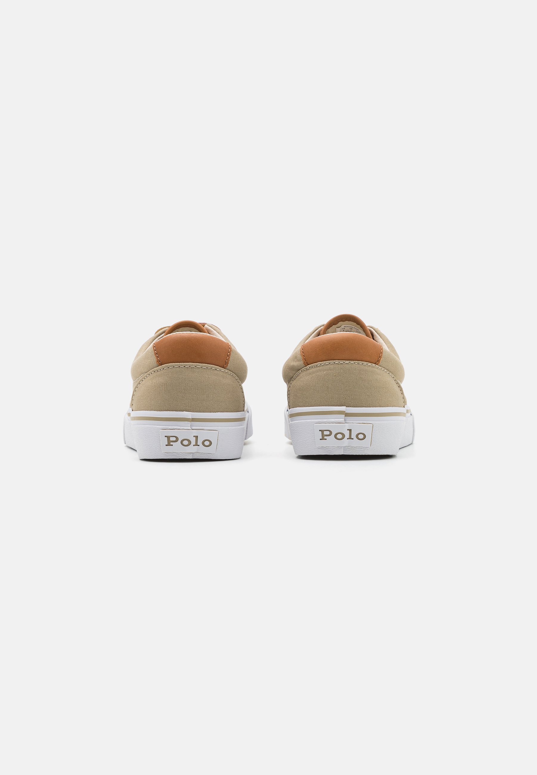 Polo Ralph Lauren KEATON PONY TOP LACE UNISEX - Trainers - straw khaki/multi/beige
