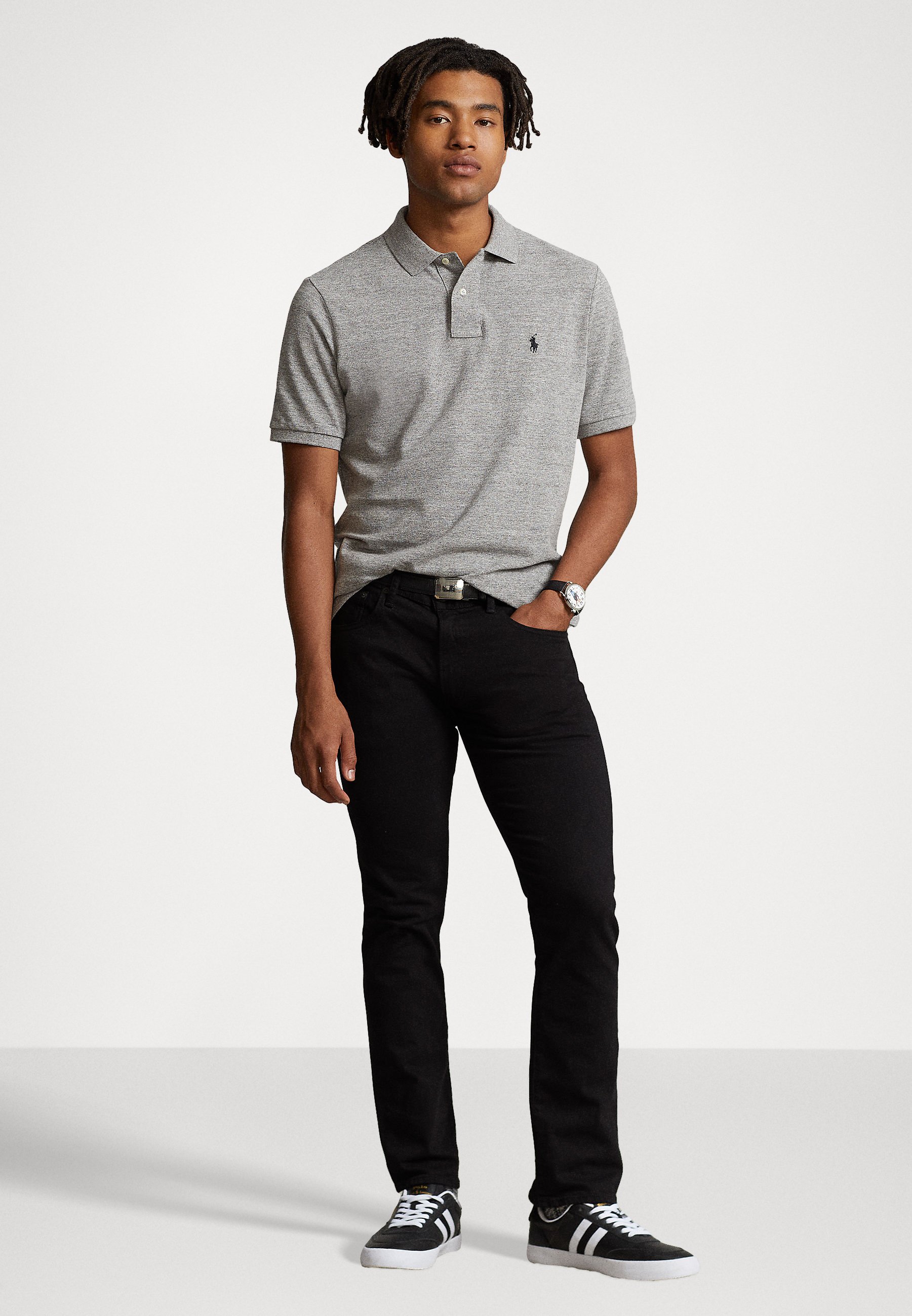 Polo Ralph Lauren SLIM FIT - Polo shirt - canterbury heather/light grey