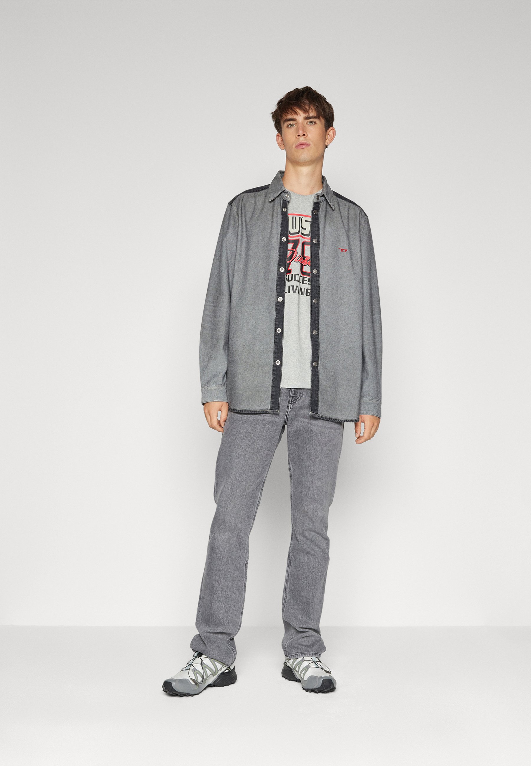 Diesel SIMPLY - Shirt - light grey/grey