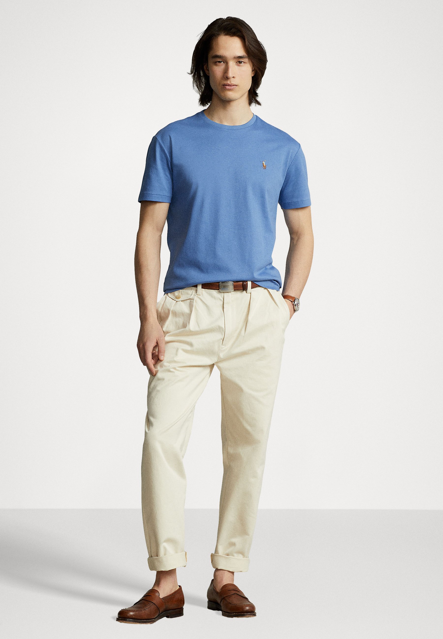 Polo Ralph Lauren SHORT SLEEVE - Basic T-shirt - french blue/blue