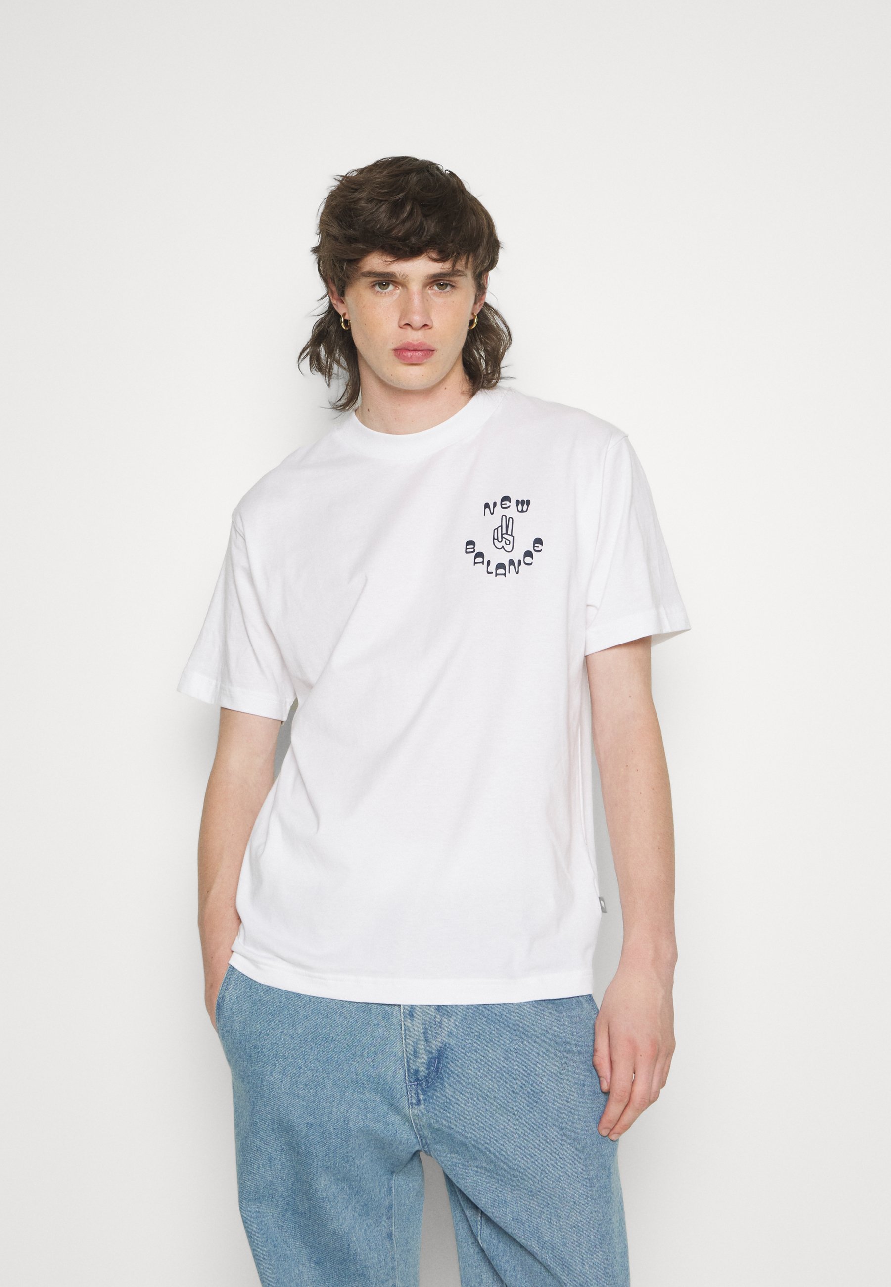 NB MOVIN EASY CARTOON  - Print T-shirt - white