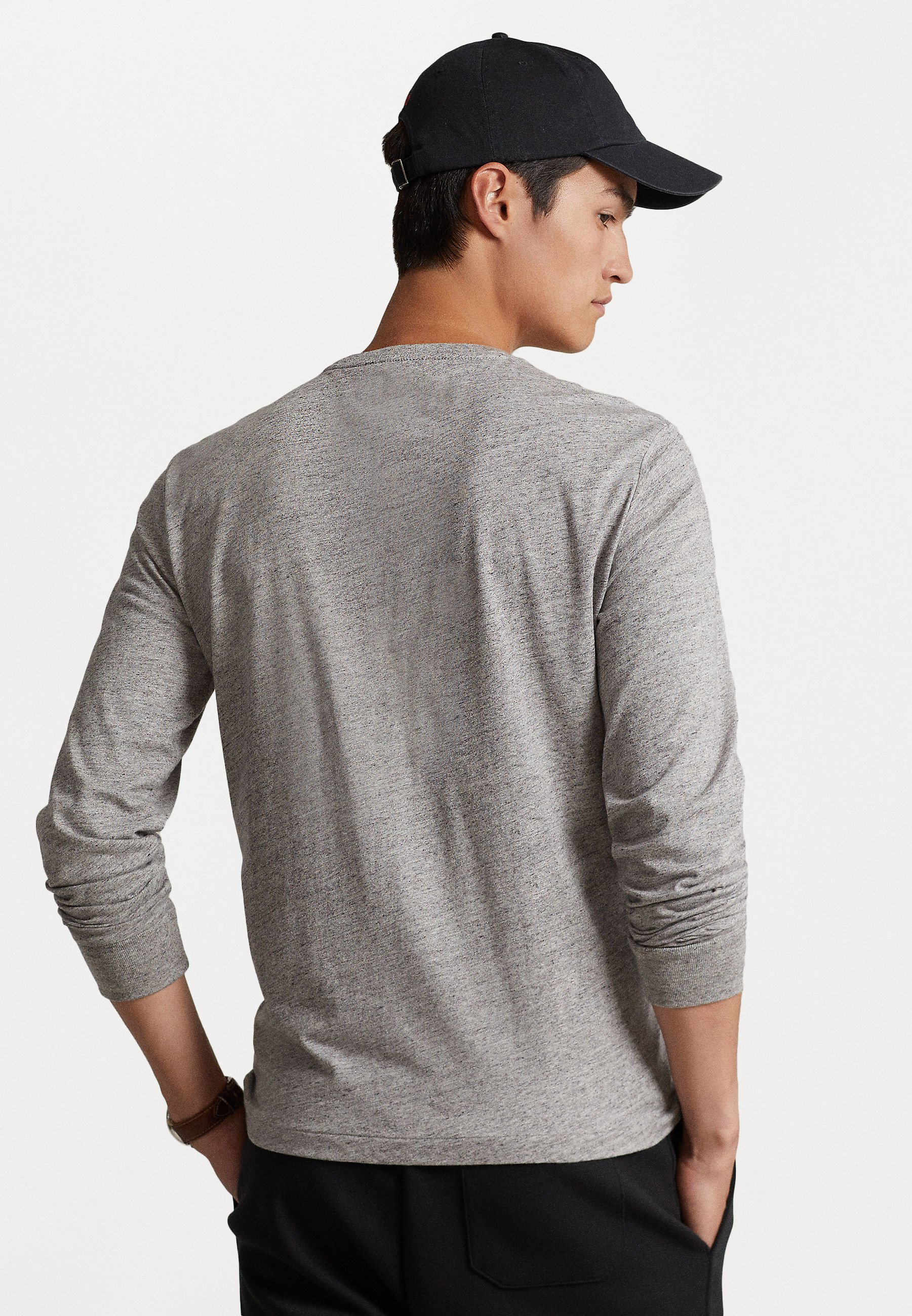 Polo Ralph Lauren CUSTOM SLIM FIT - Long sleeved top - dark vintage heather/grey