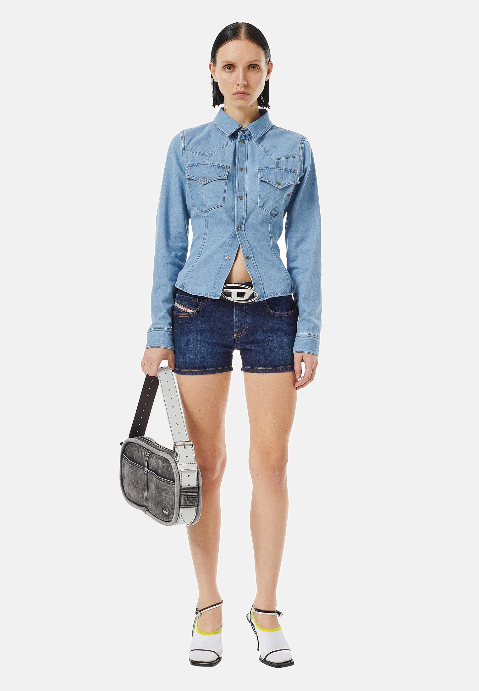 Diesel IN  - Denim shorts - dark blue/blue denim