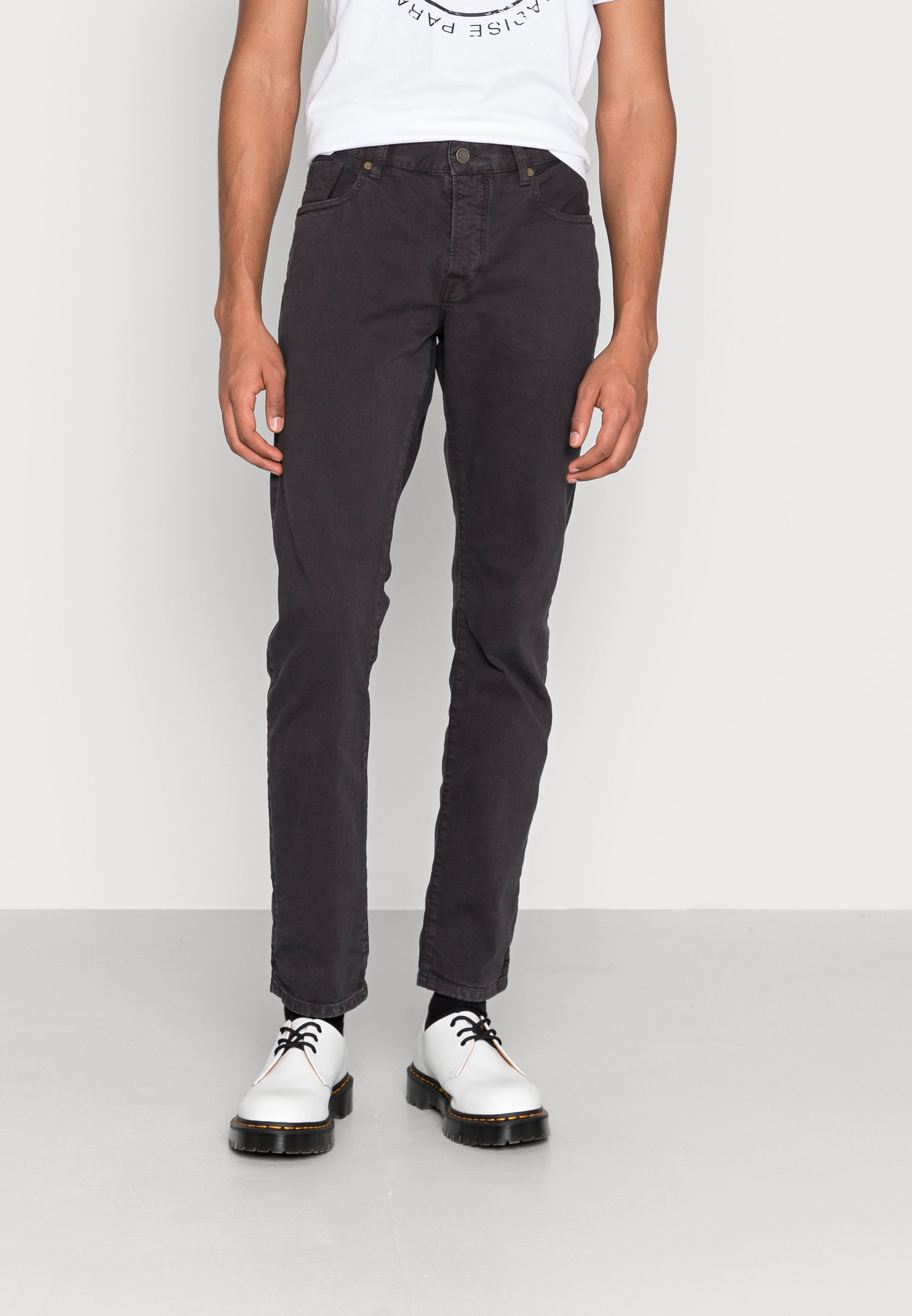 Scotch & Soda GARMENT DYED 5 POCKET PANTS - Slim fit jeans - anthracite