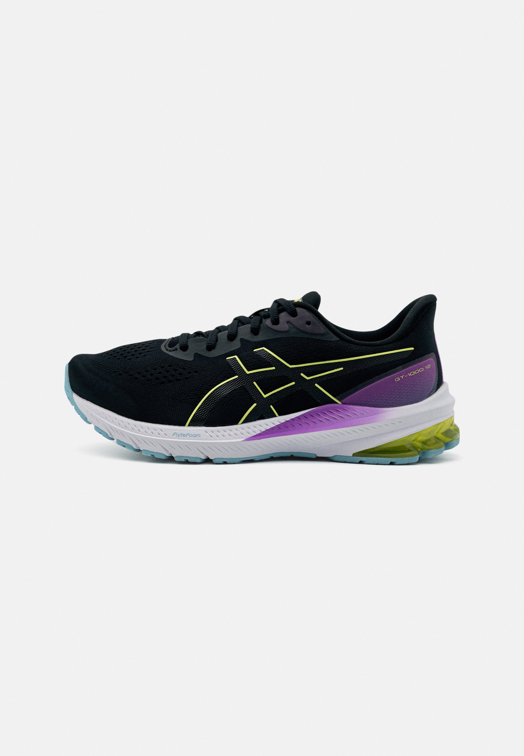 ASICS GT-1000 12 - Stabilty running shoes - black/glow yellow/black