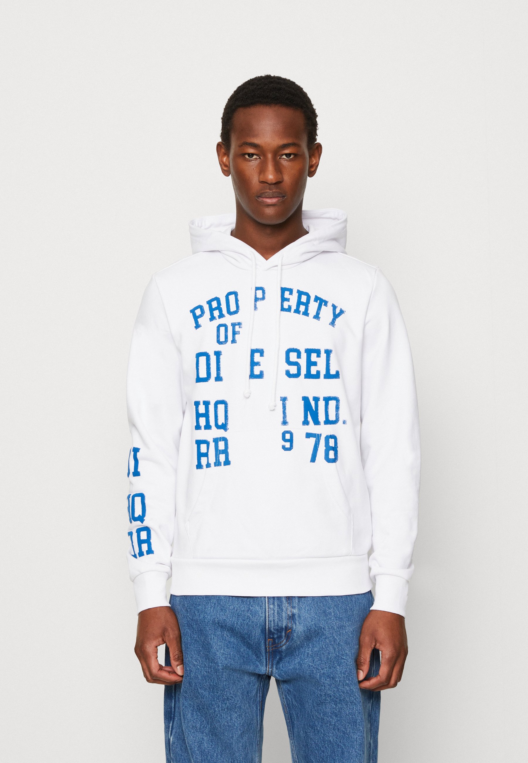 Diesel GINN HOOD UNISEX - Sweatshirt - white
