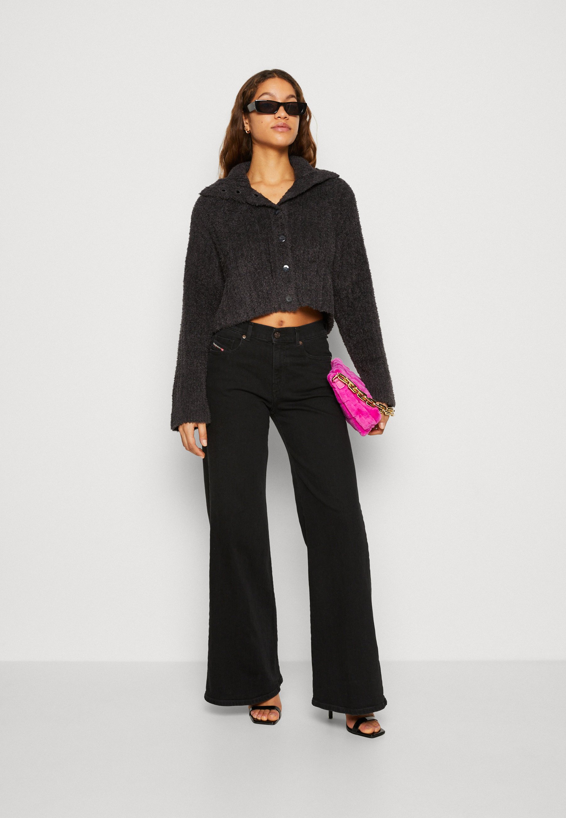 Diesel Flared Jeans - black/gray/black denim