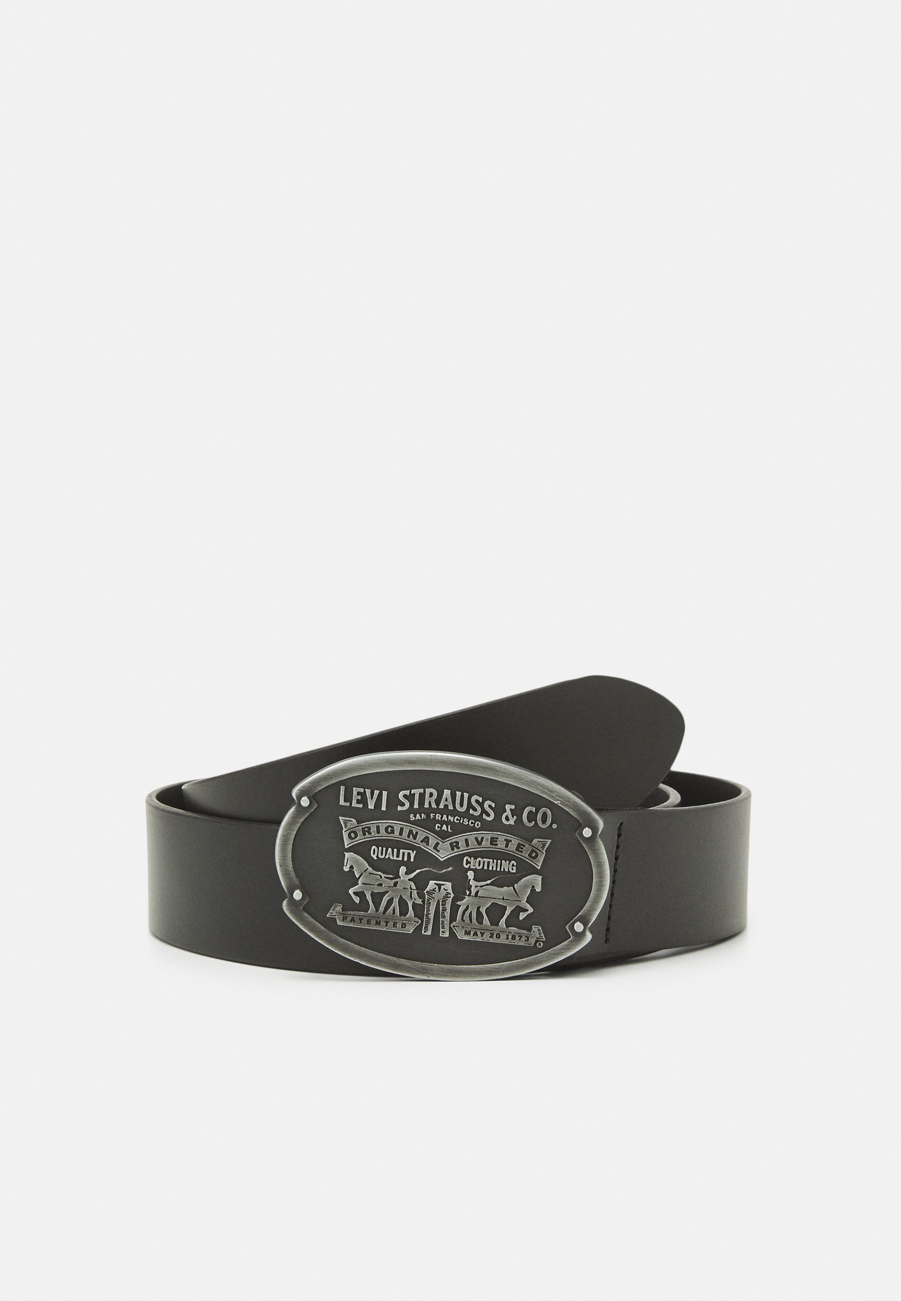 Levi's® BILLY PLAQUE BELT - Belt - regular black/black