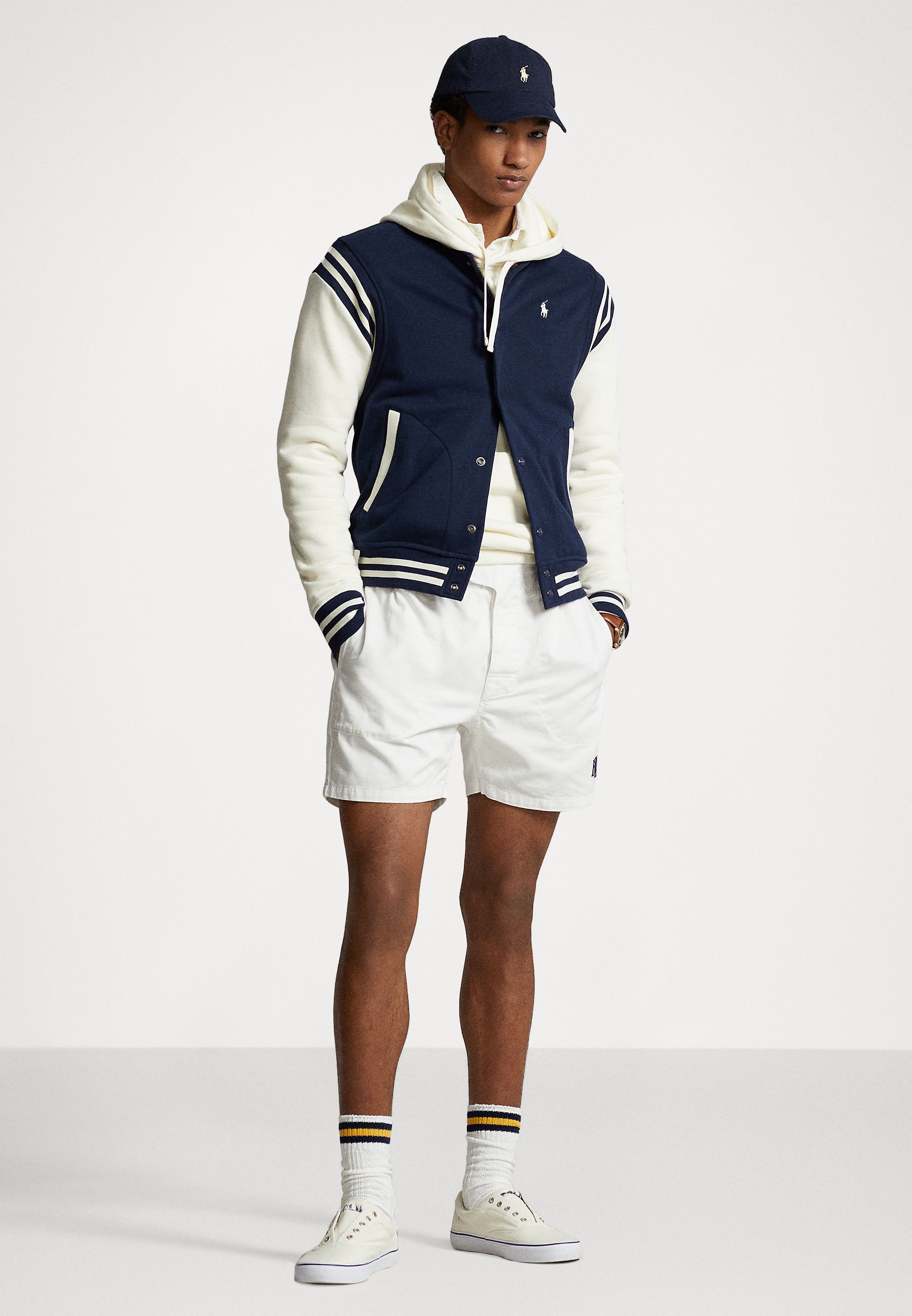 Polo Ralph Lauren LONG SLEEVE - Bomber Jacket - cruise navy / clubhouse cream/blue