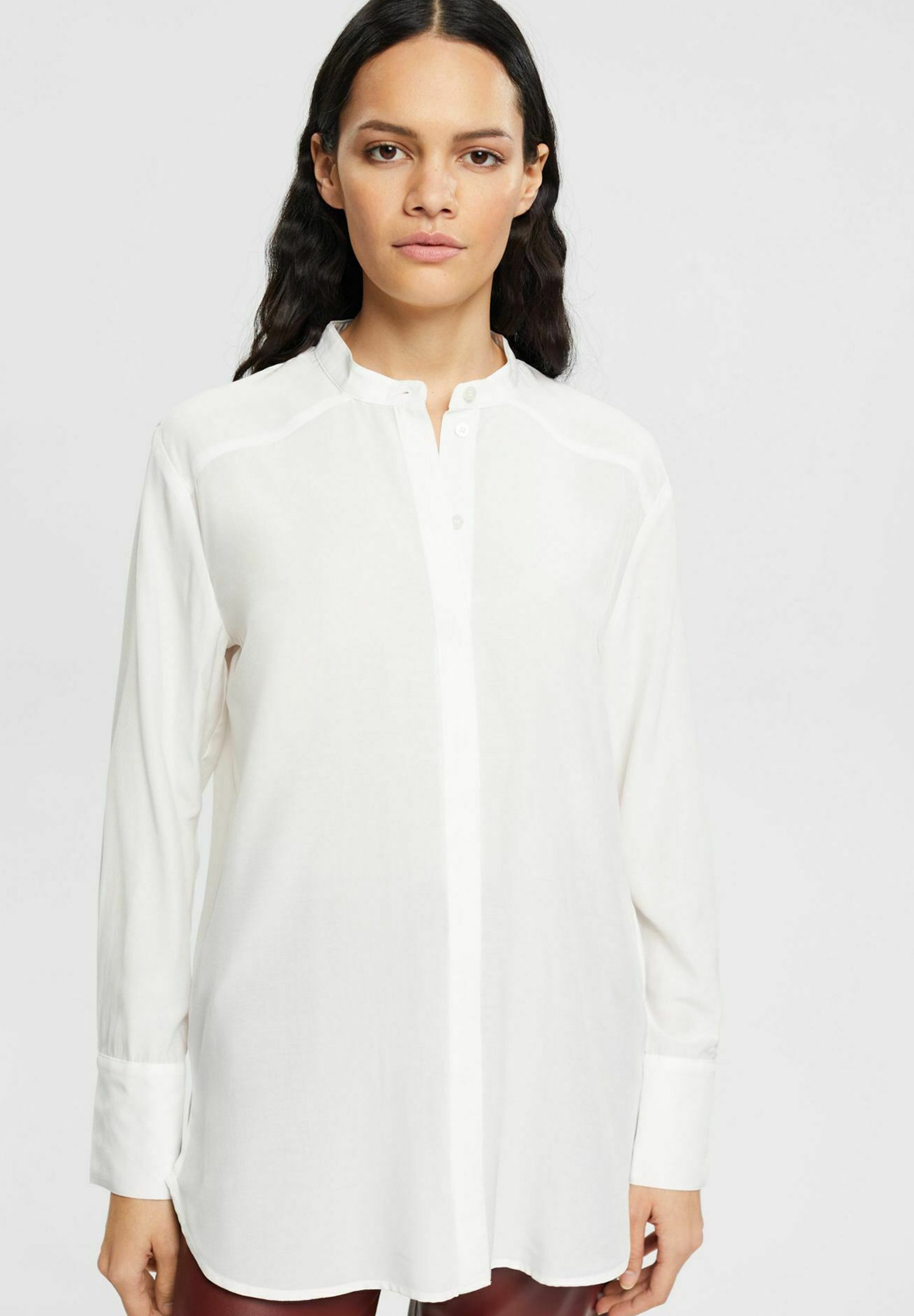 Esprit CVE F L TIE BLO - Button-down blouse - off white/off-white