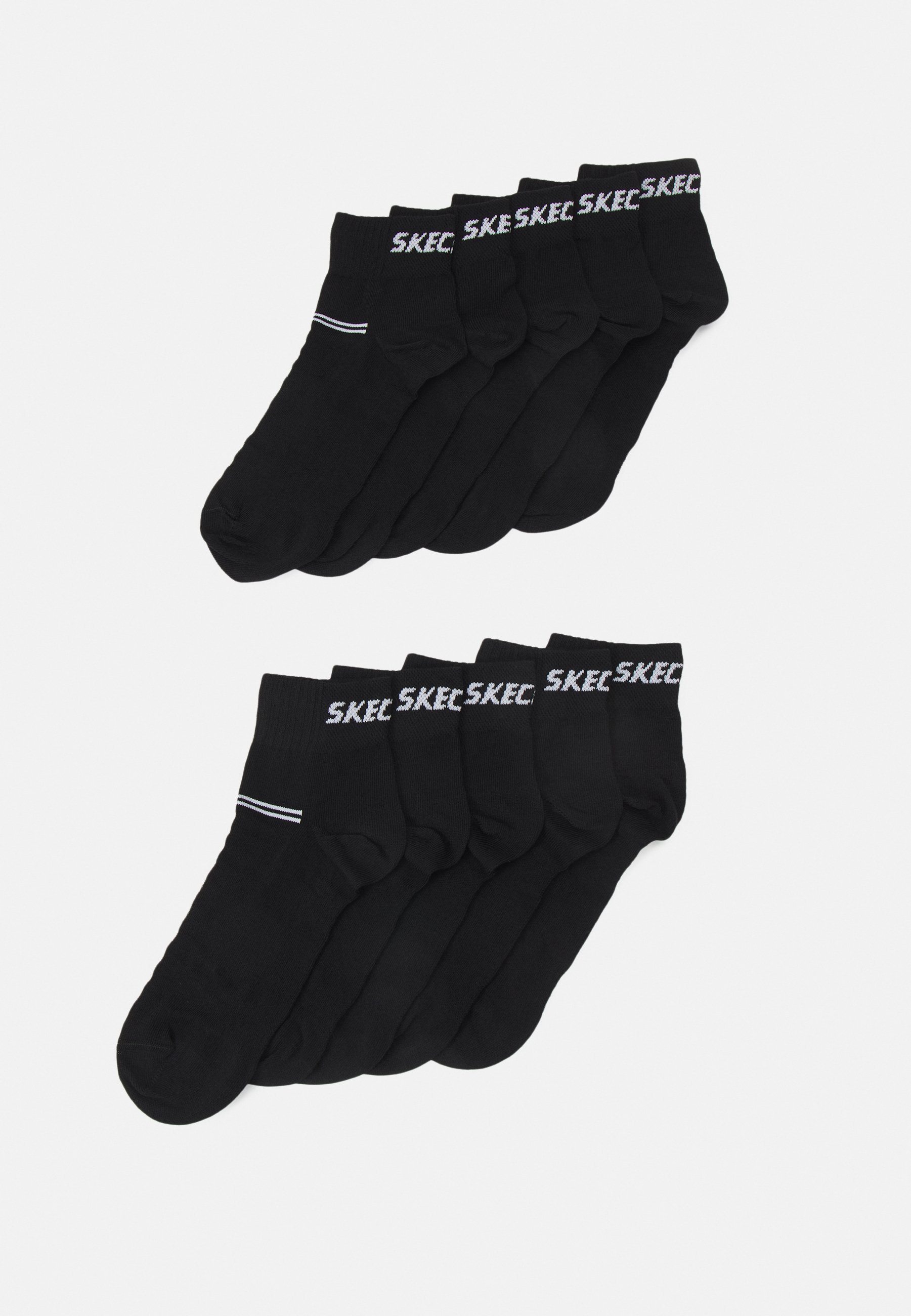 Skechers ONLINE VENTILATION ORGANIC QUARTER 10 PACK - Socks - black