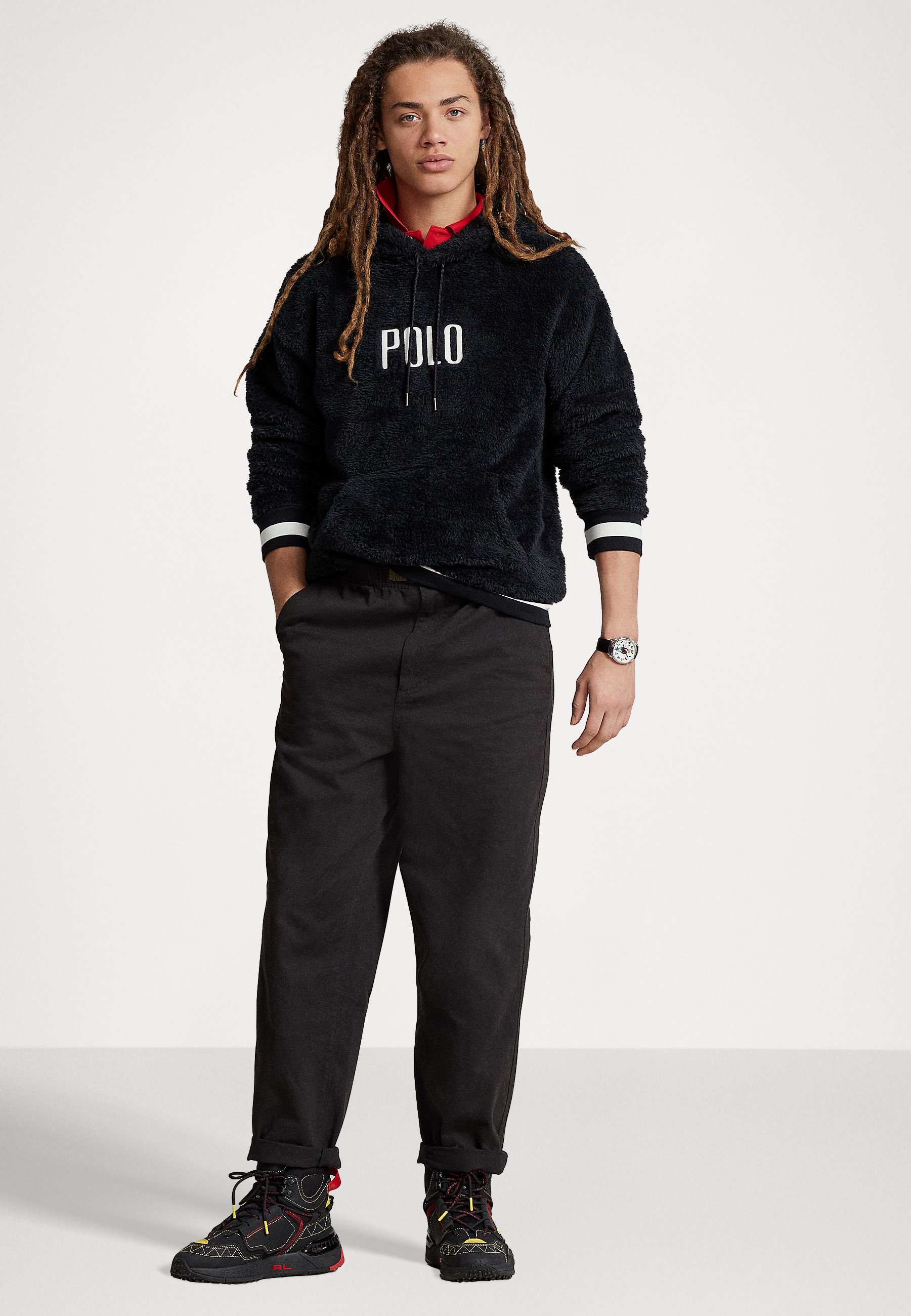 Polo Ralph Lauren HOOD LONG SLEEVE - Hoodie - black
