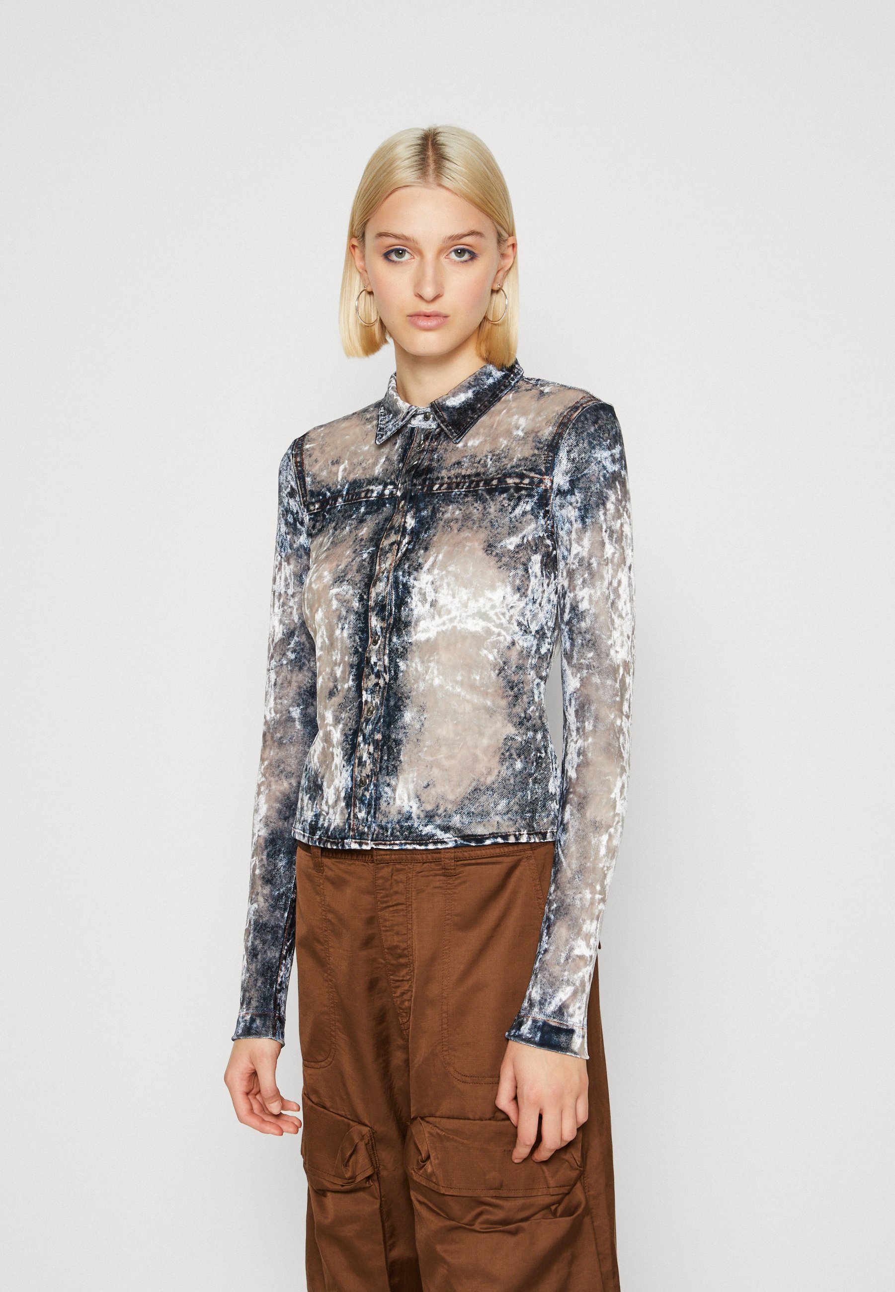 Diesel T-MARZ - Button-down blouse - 01/blue