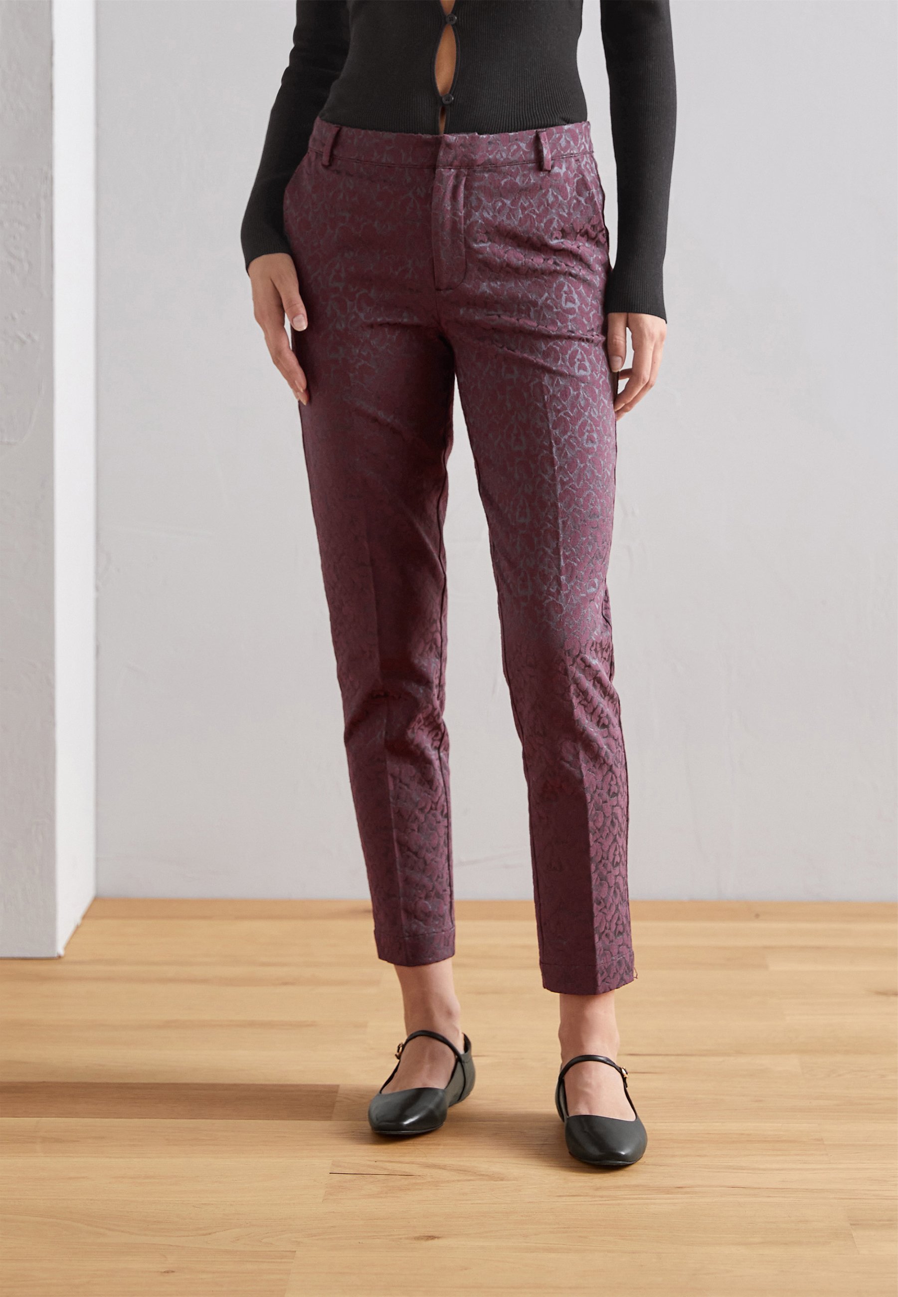 Scotch & Soda LOWRY MID RISE PANT - Chinos - bordeaux/multi-coloured