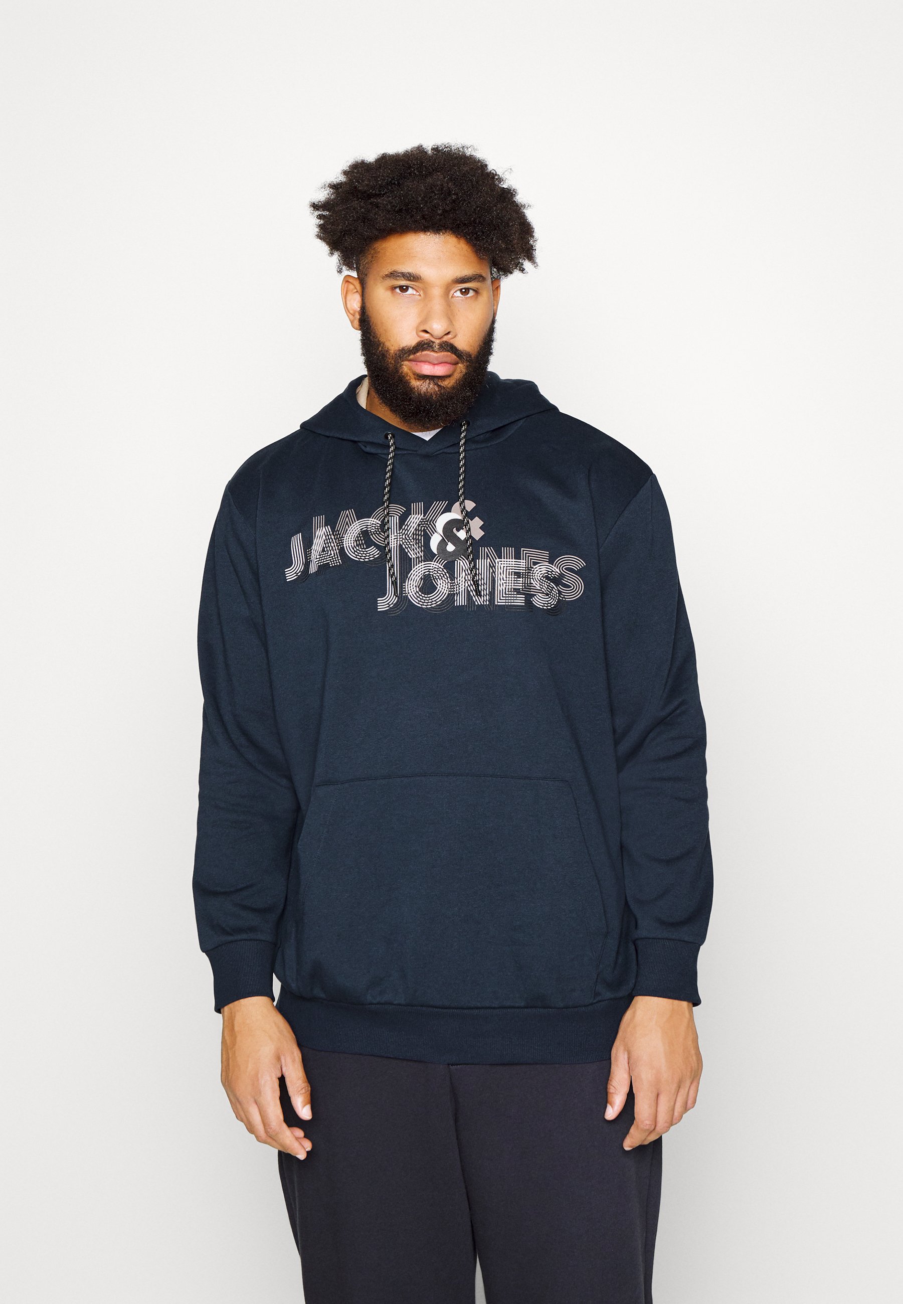 Jack &Jones JCOFRIDAY HOODY - Sweatshirt - navy/dark blue