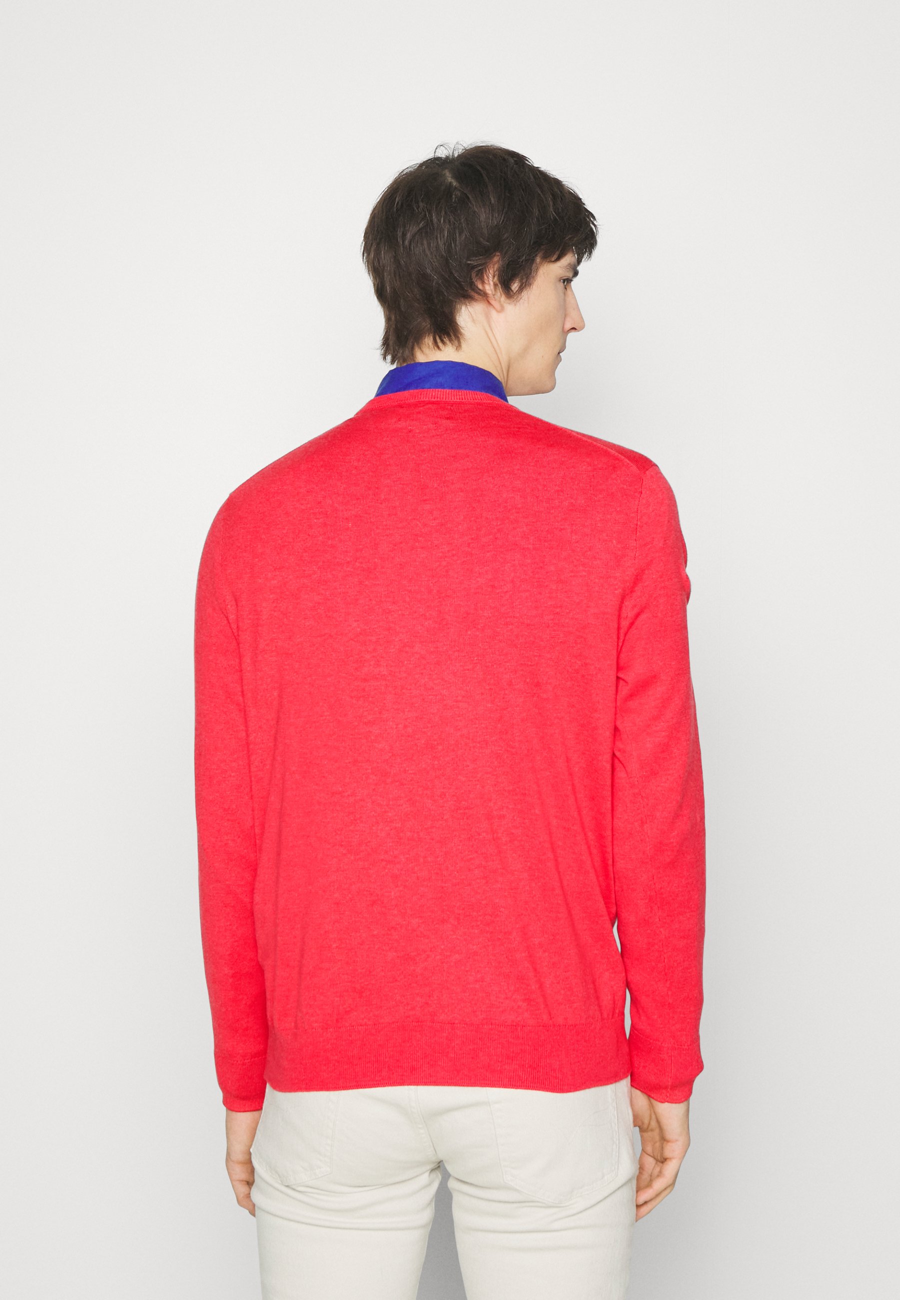 Polo Ralph Lauren SLIM FIT TEXTURED COTTON JUMPER - Jumper - rosette/light pink