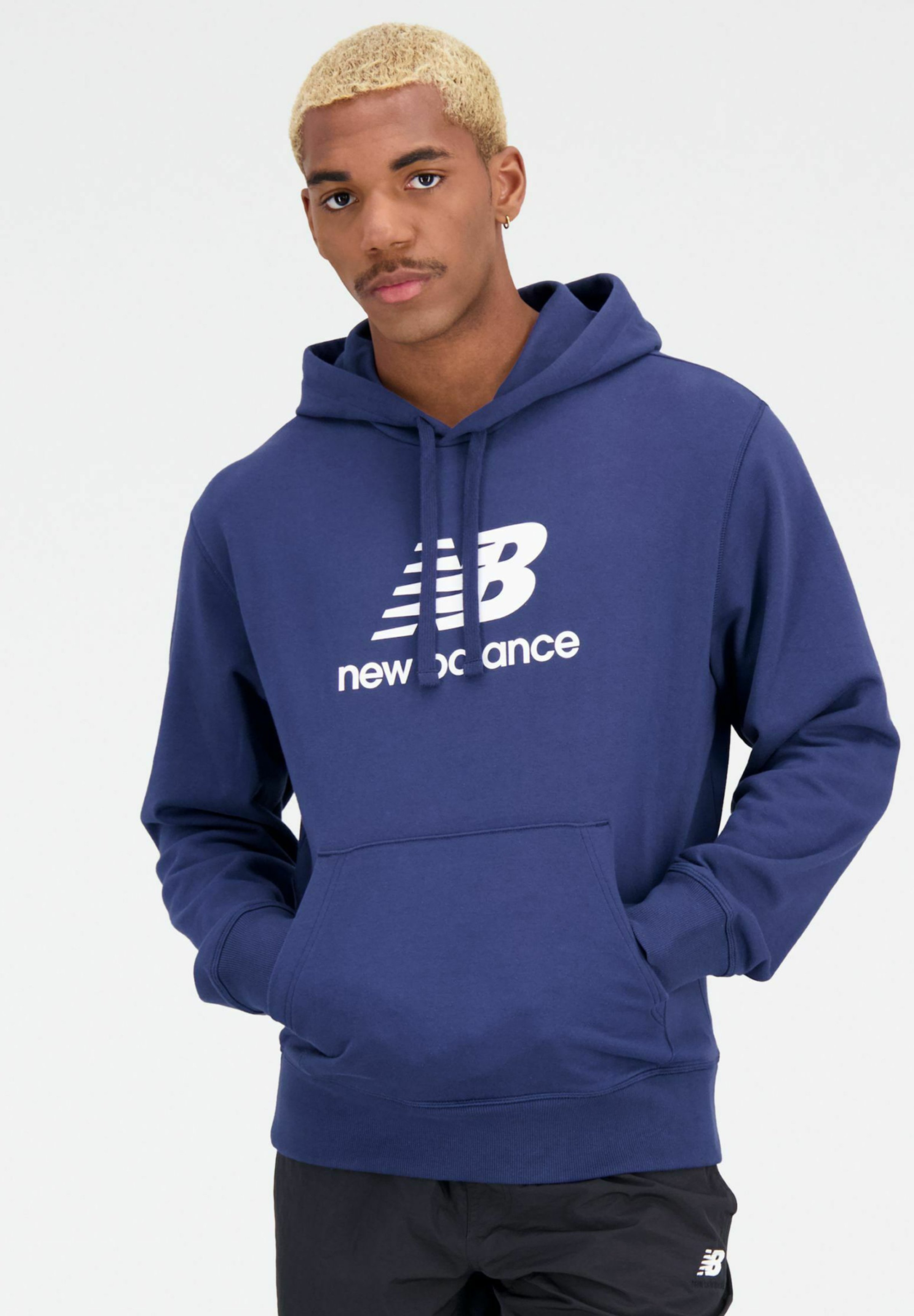 NB ESSENTIALS STACKED LOGO HOODIE - Hoodie - nb navy/dark blue