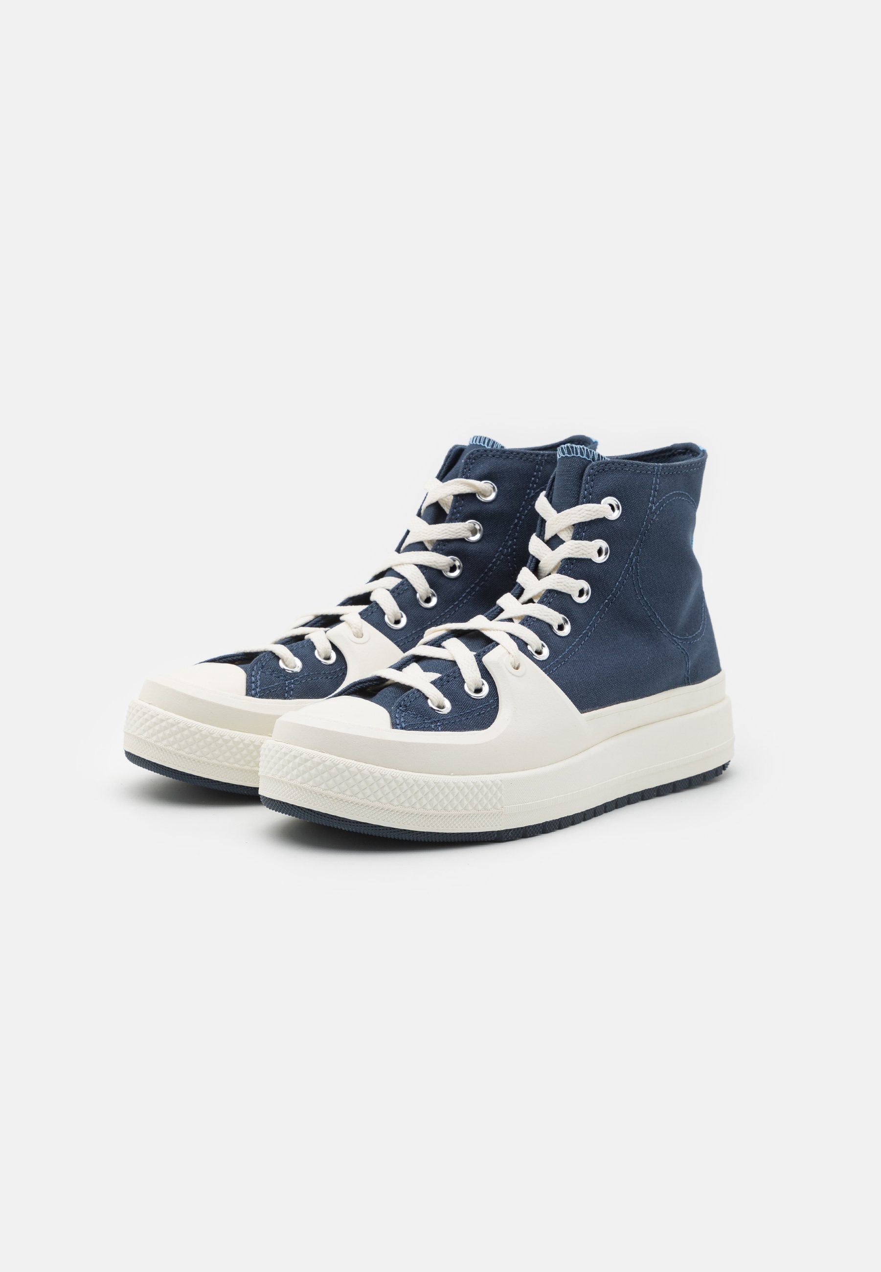 Converse CHUCK TAYLOR ALL STAR CONSTRUCT UNISEX - High-top trainers - navy/lite blue/dark blue