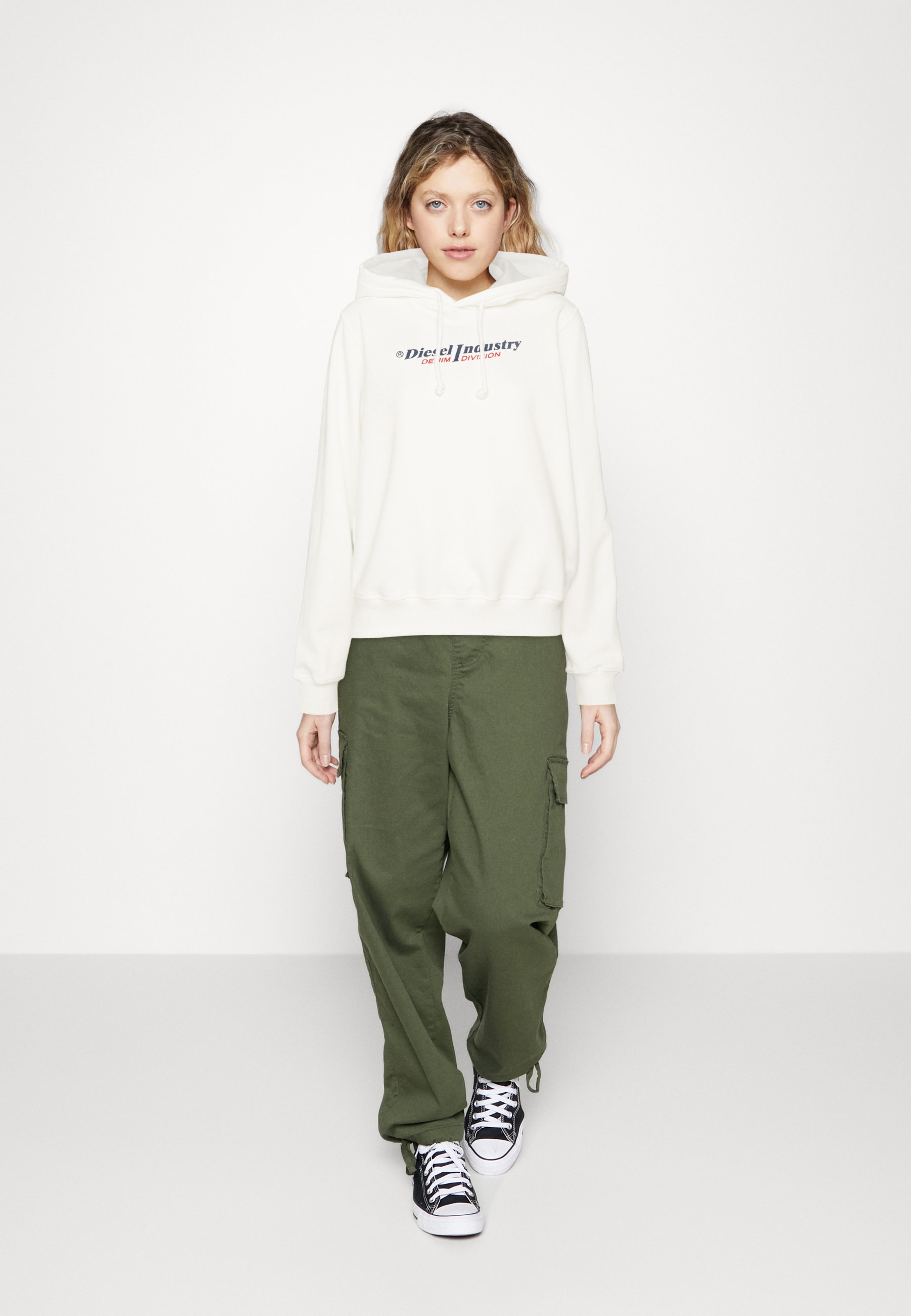 Diesel REGGY HOOD - Sweatshirt - white
