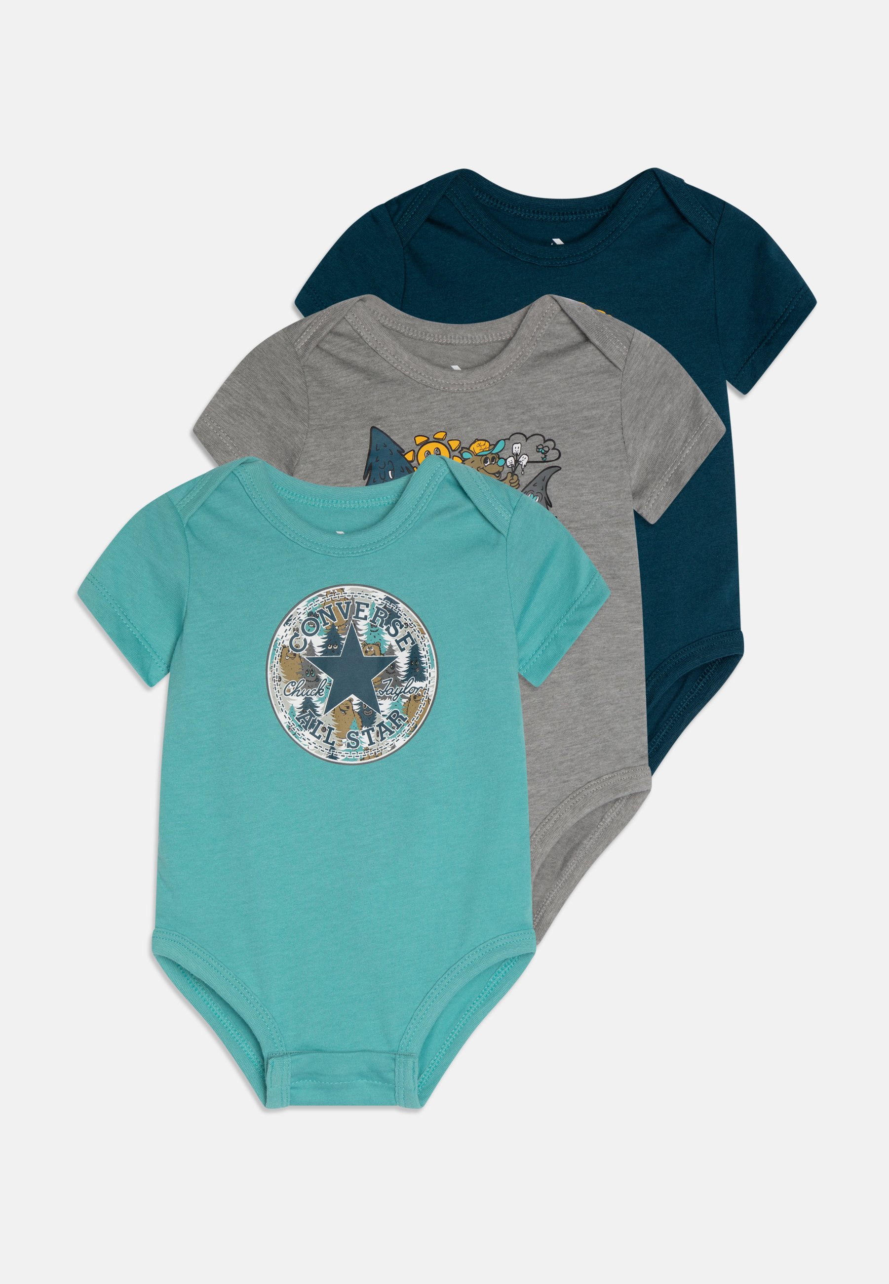 Converse INTO THE WILD BODYSUIT 3 PACK UNISEX - Body - midnight turquoise/turquoise