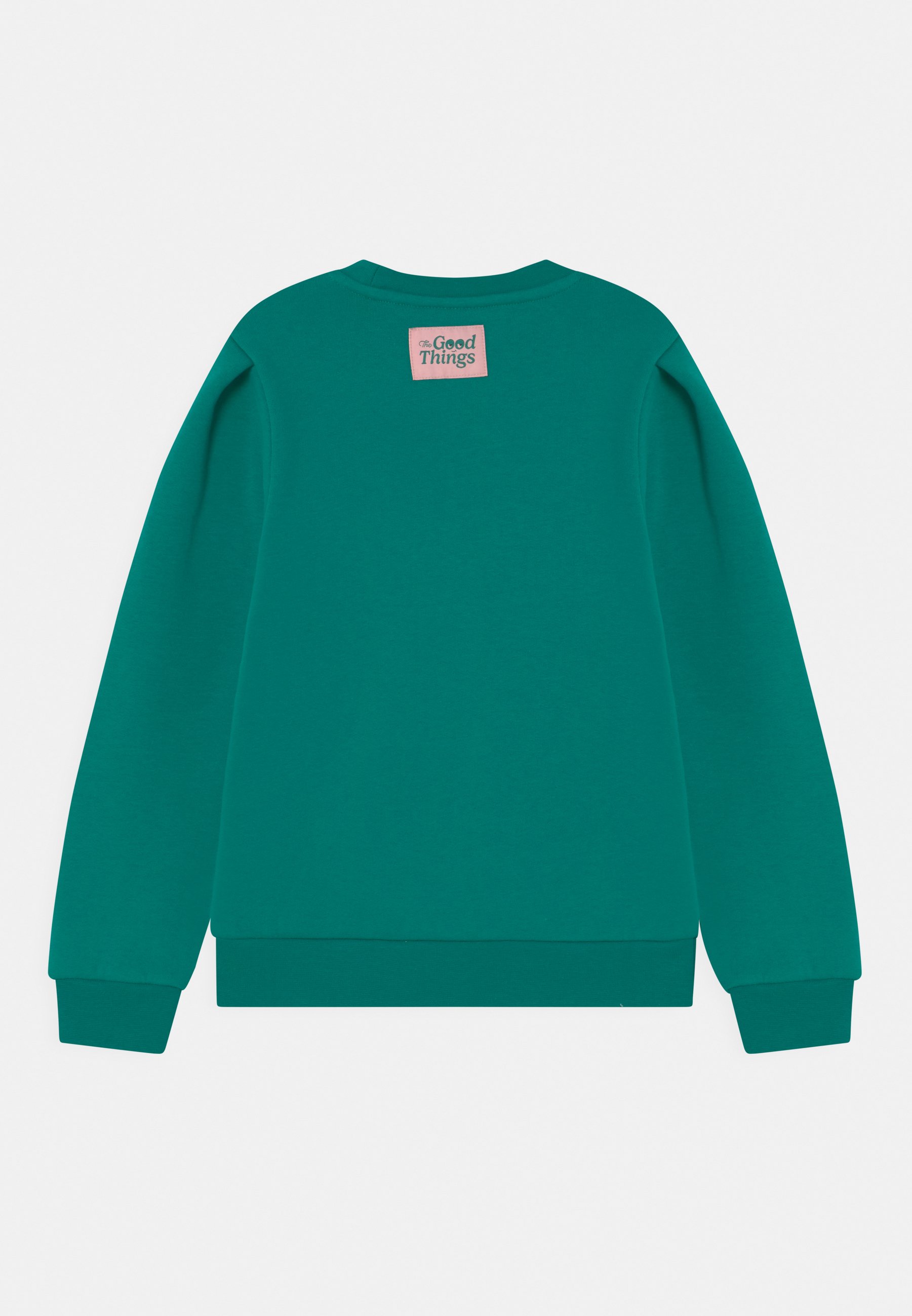 Scotch & Soda PLEATED SLEEVE DETAIL ARTWORK  - Sweatshirt - peacock/dark green