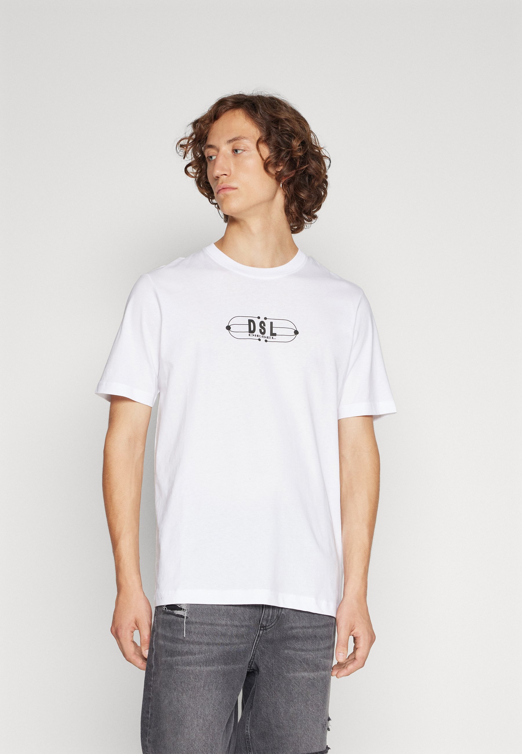 Diesel JUST UNISEX - Print T-shirt - white