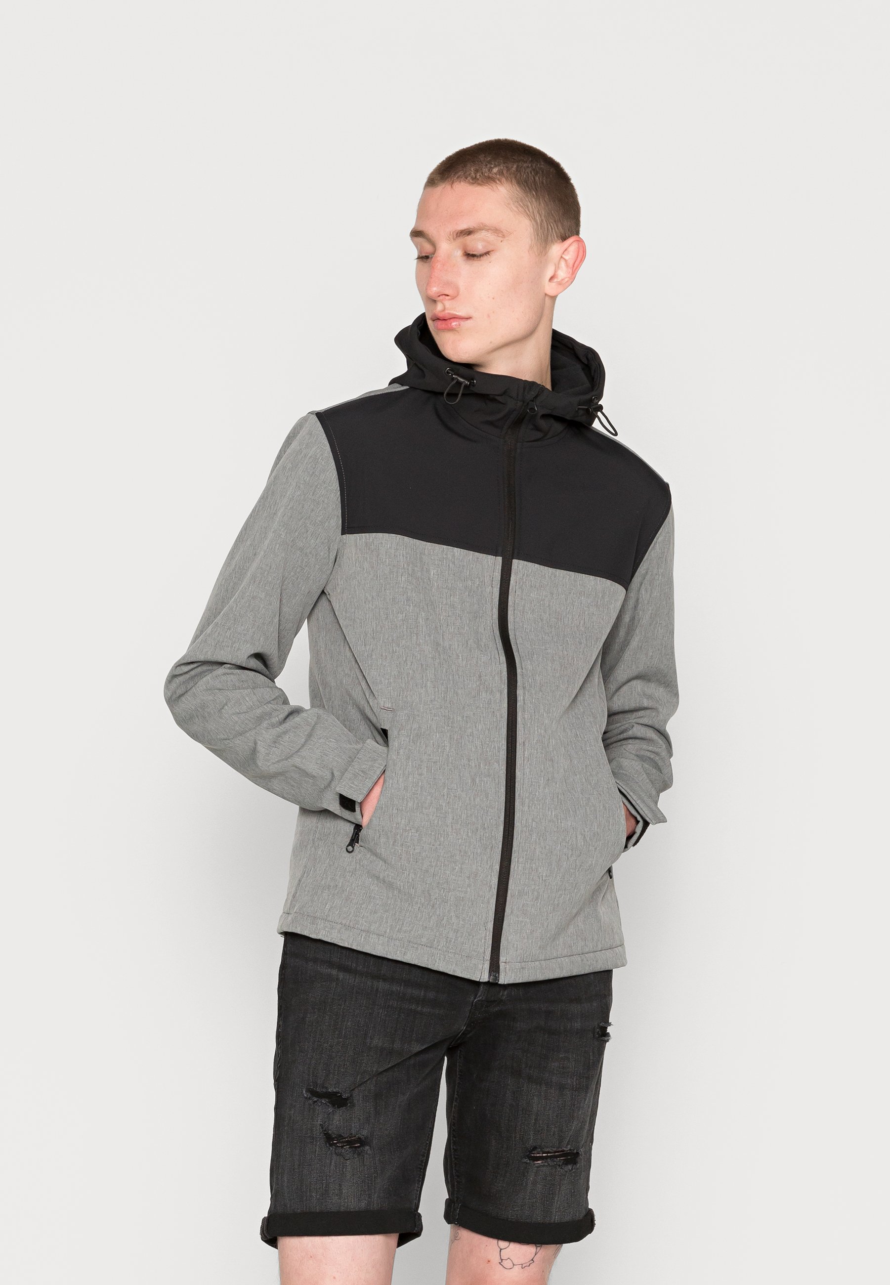 Jack &Jones JJEMARVIN NOOS - Outdoor jacket - grey melange/mottled dark grey