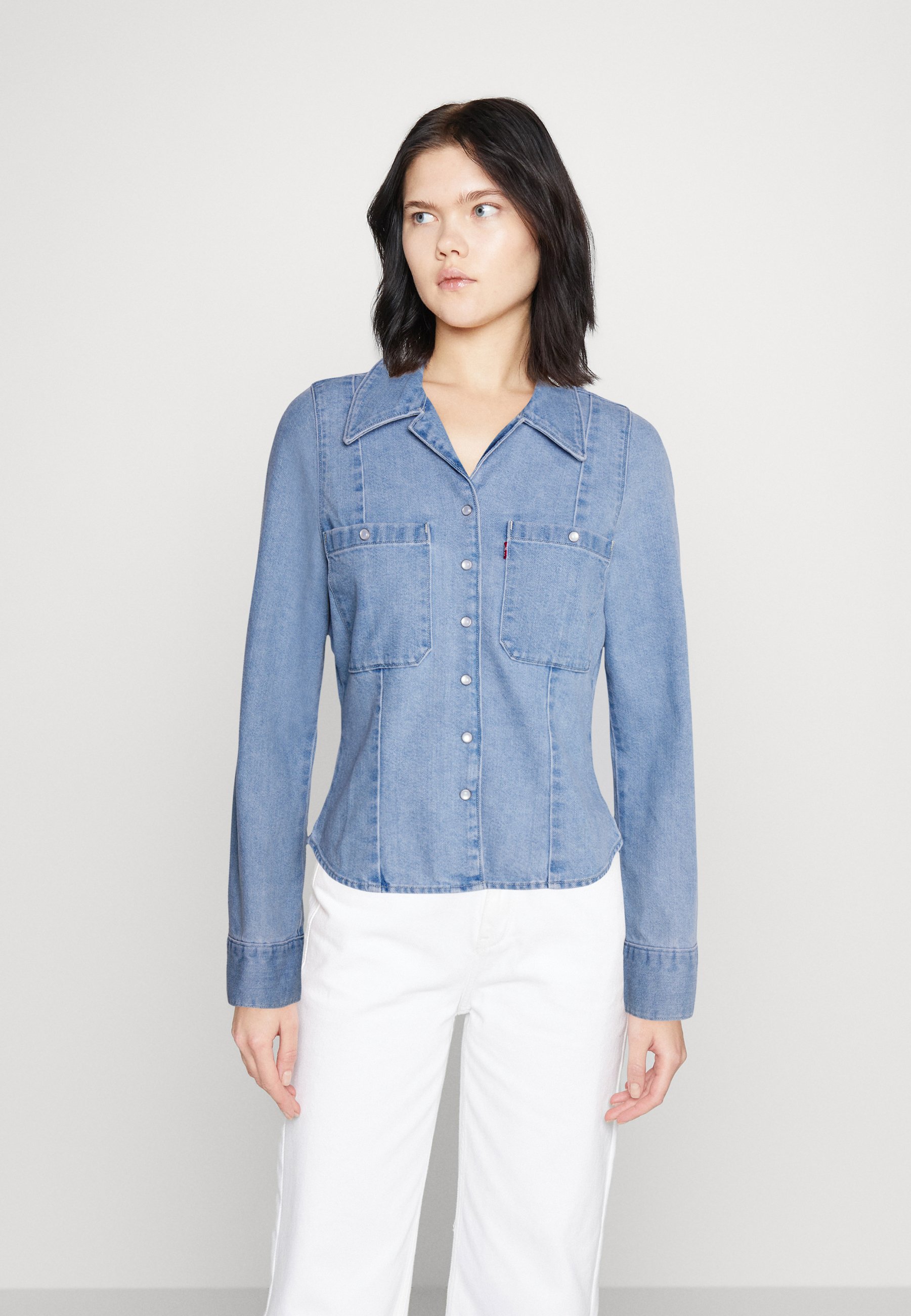 Levi's® ELLIS - Button-down blouse - blue denim