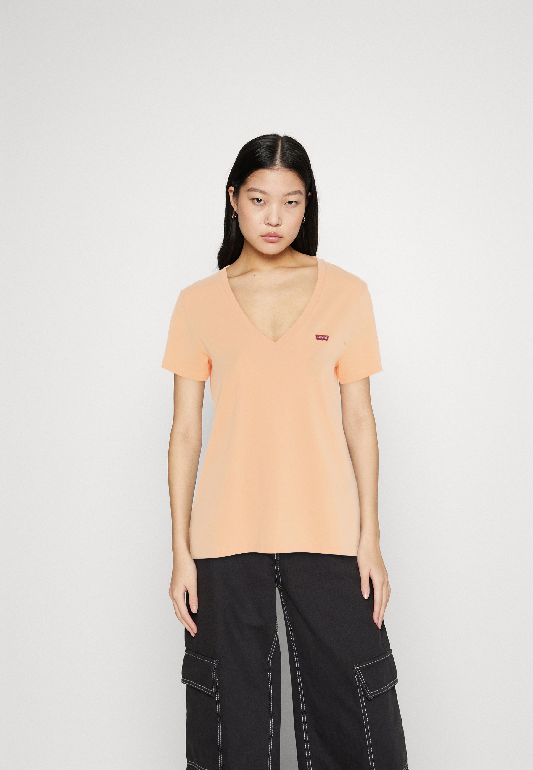 Levi's® PERFECT VNECK - Print T-shirt - almond cream/mottled apricot