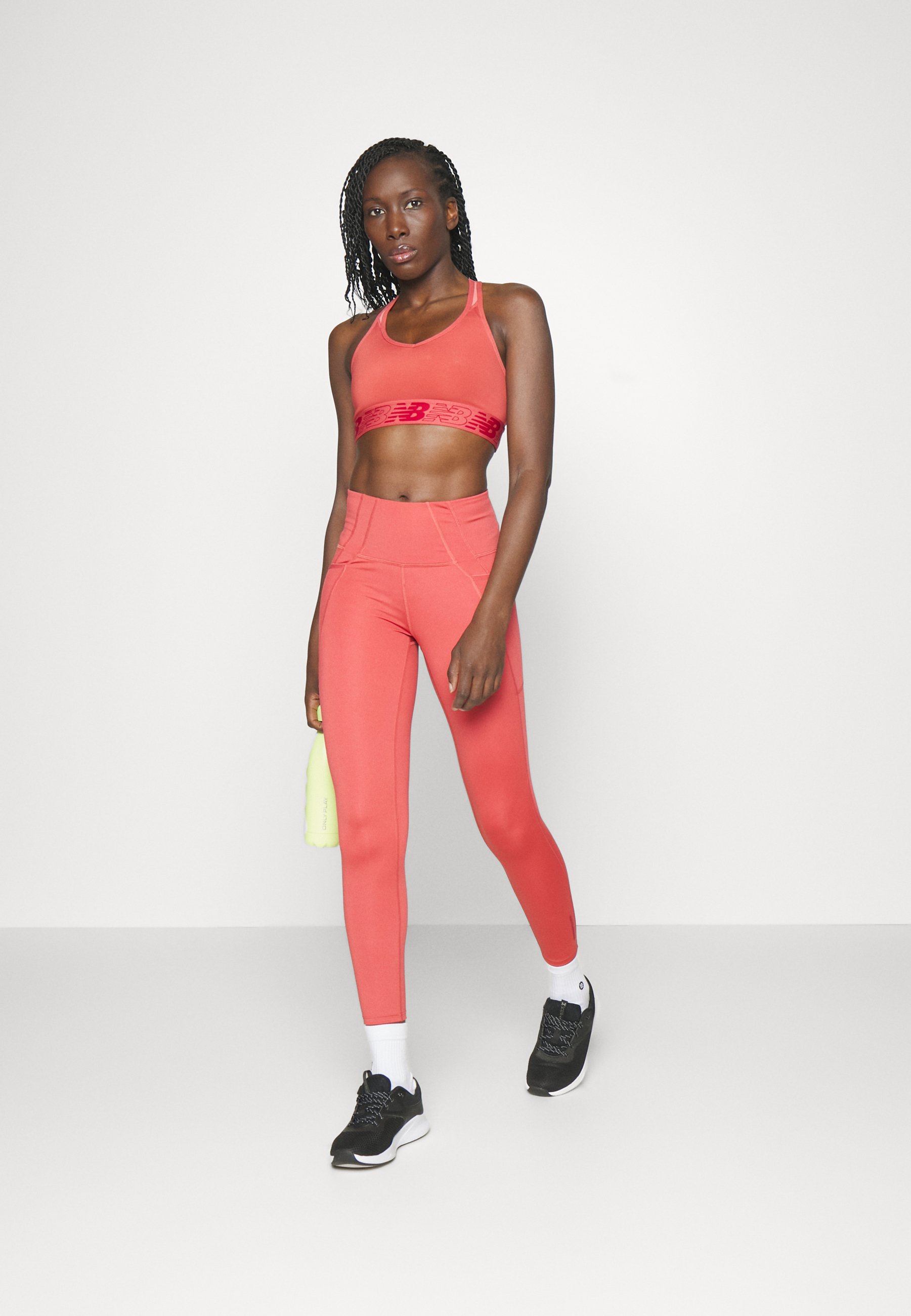 NB SHAPE SHIELD HIGH RISE POCKET - Leggings - astro dust/pink