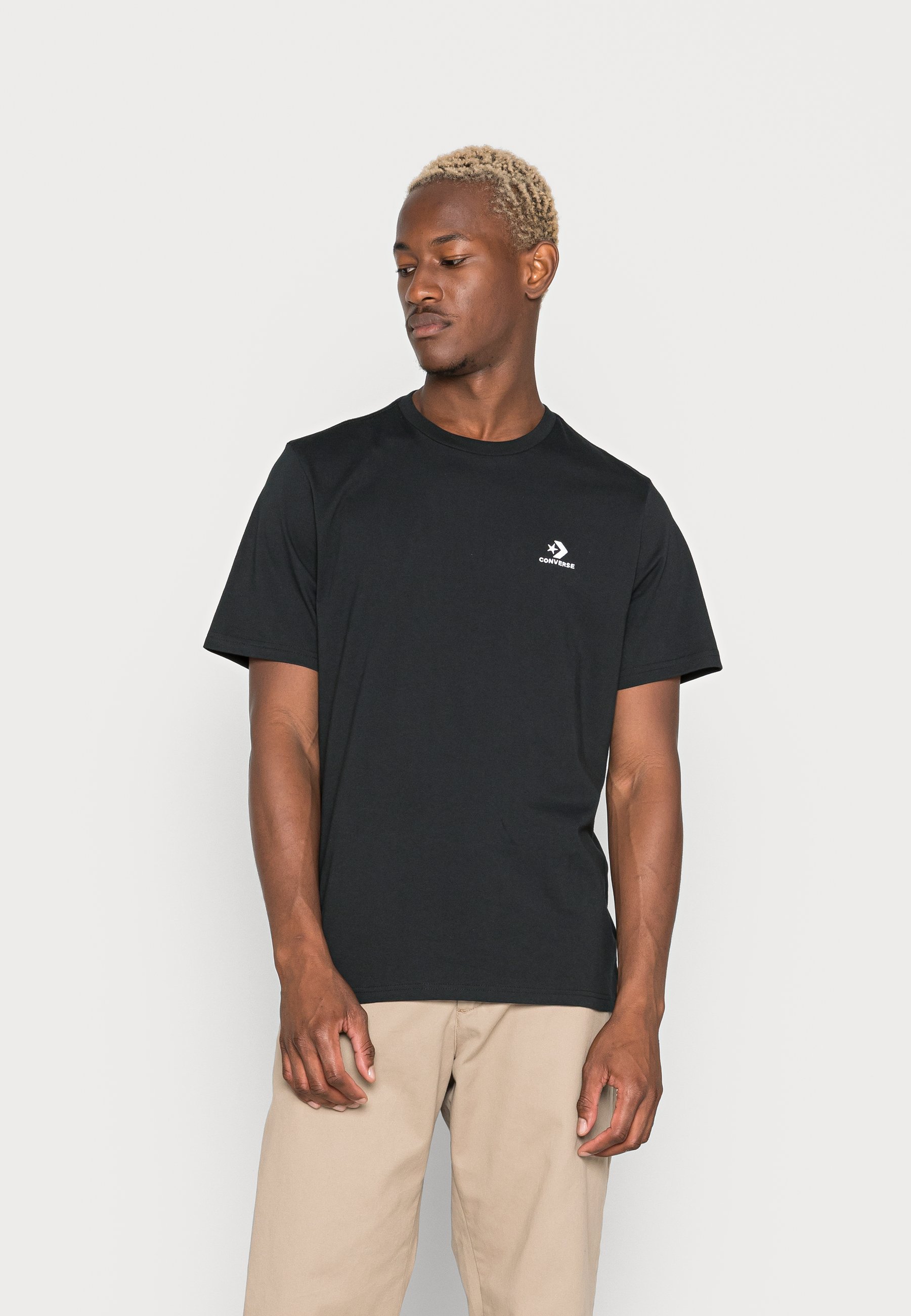 Converse EMBROIDERED STAR CHEVRON TEE UNISEX - Basic T-shirt - black