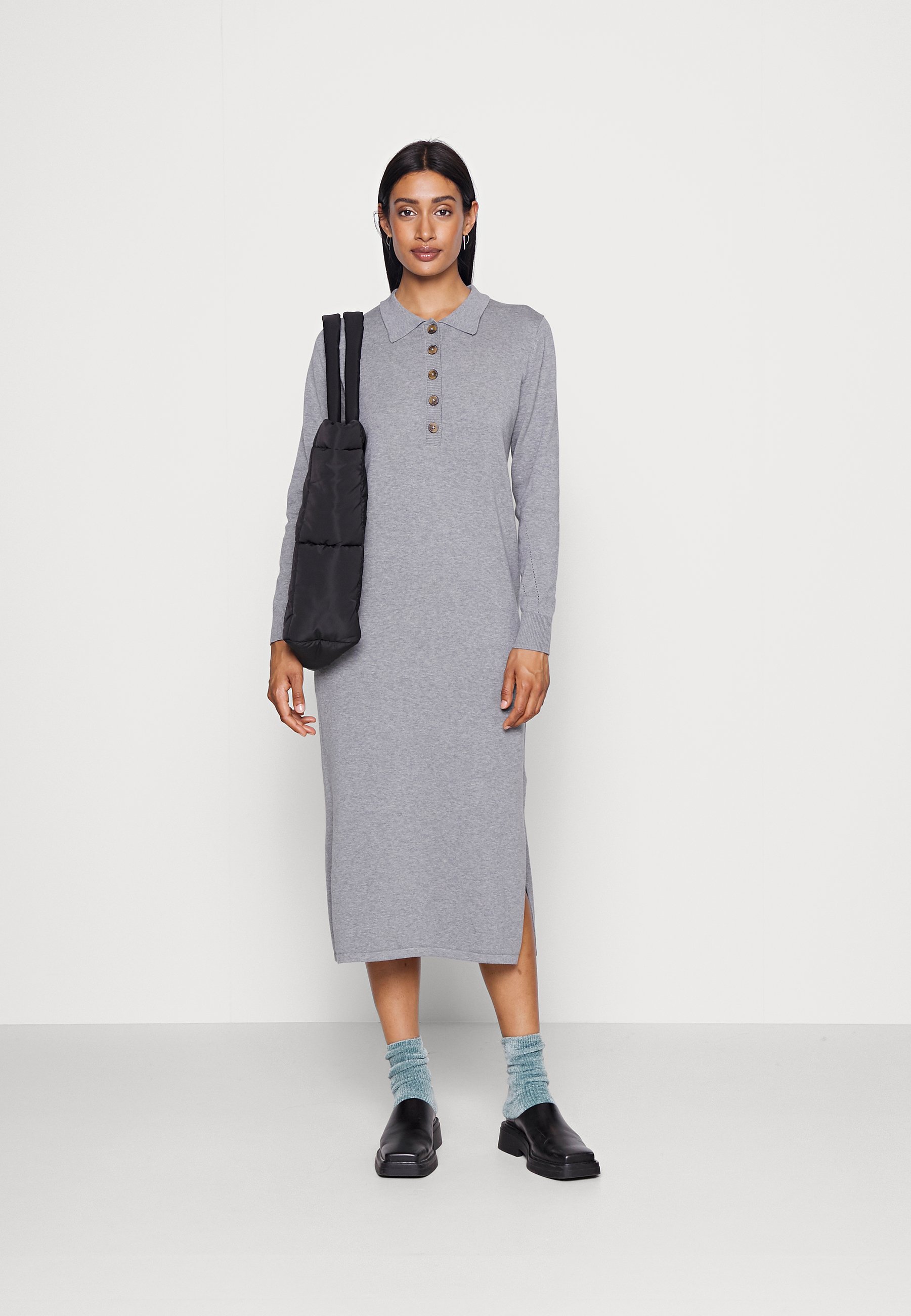 Esprit POLONECK  - Jumper dress - gunmetal