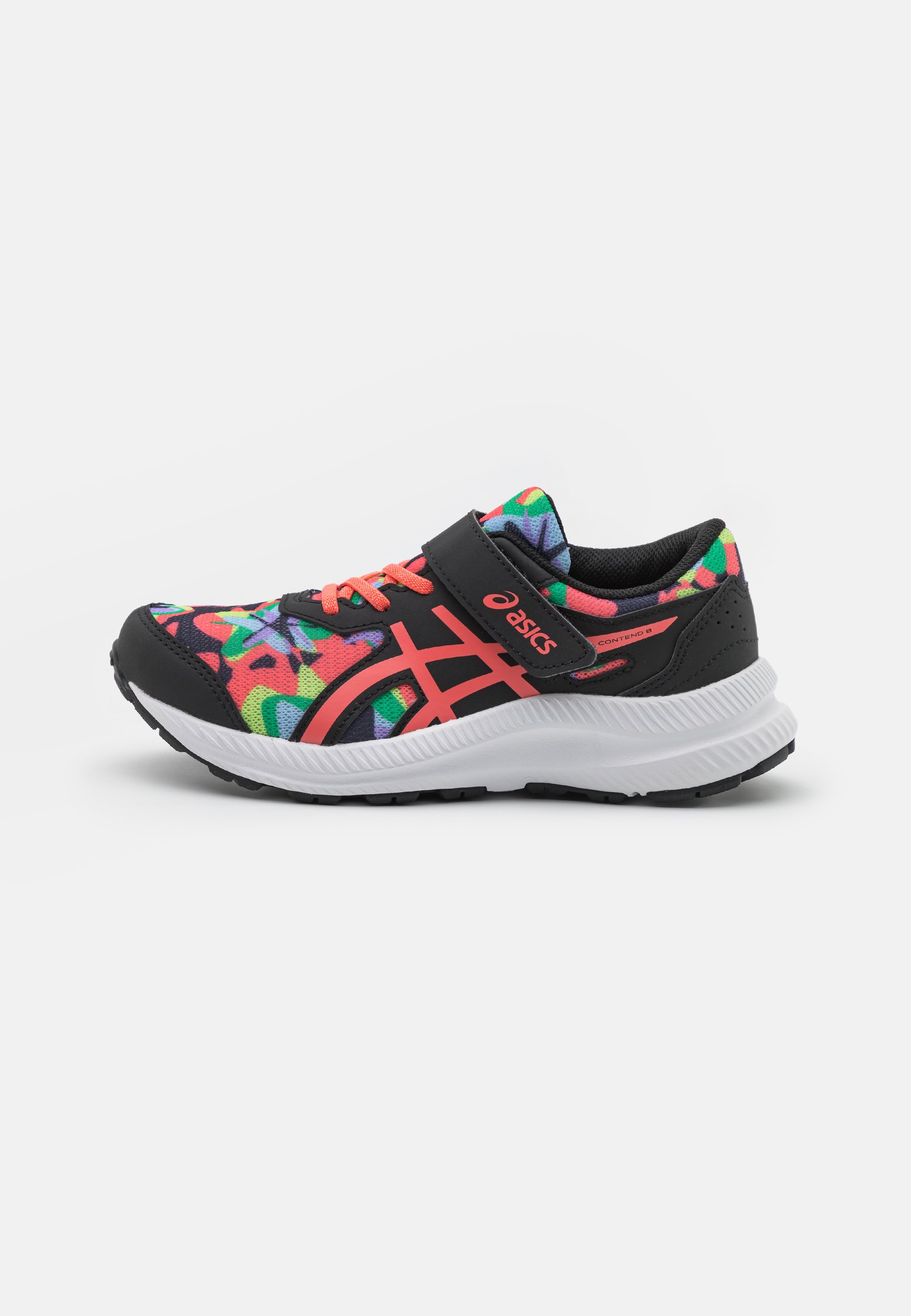 ASICS CONTEND UNISEX - Neutral running shoes - black/papaya/pink