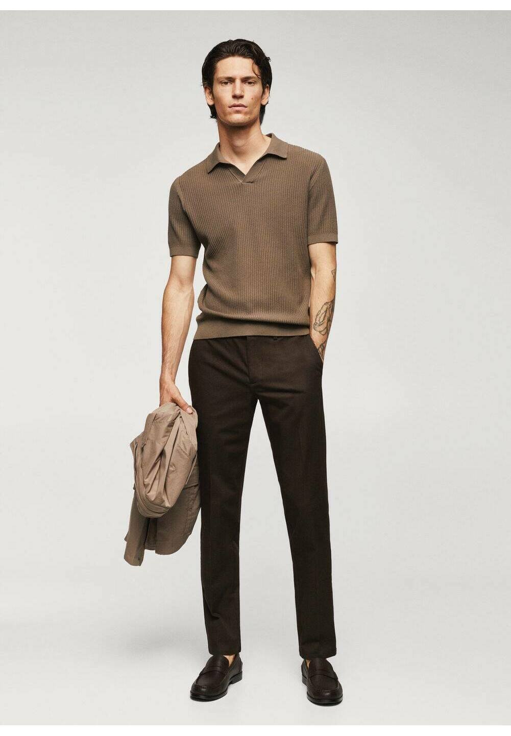 Mango FLUID - Polo shirt - middenbruin/brown