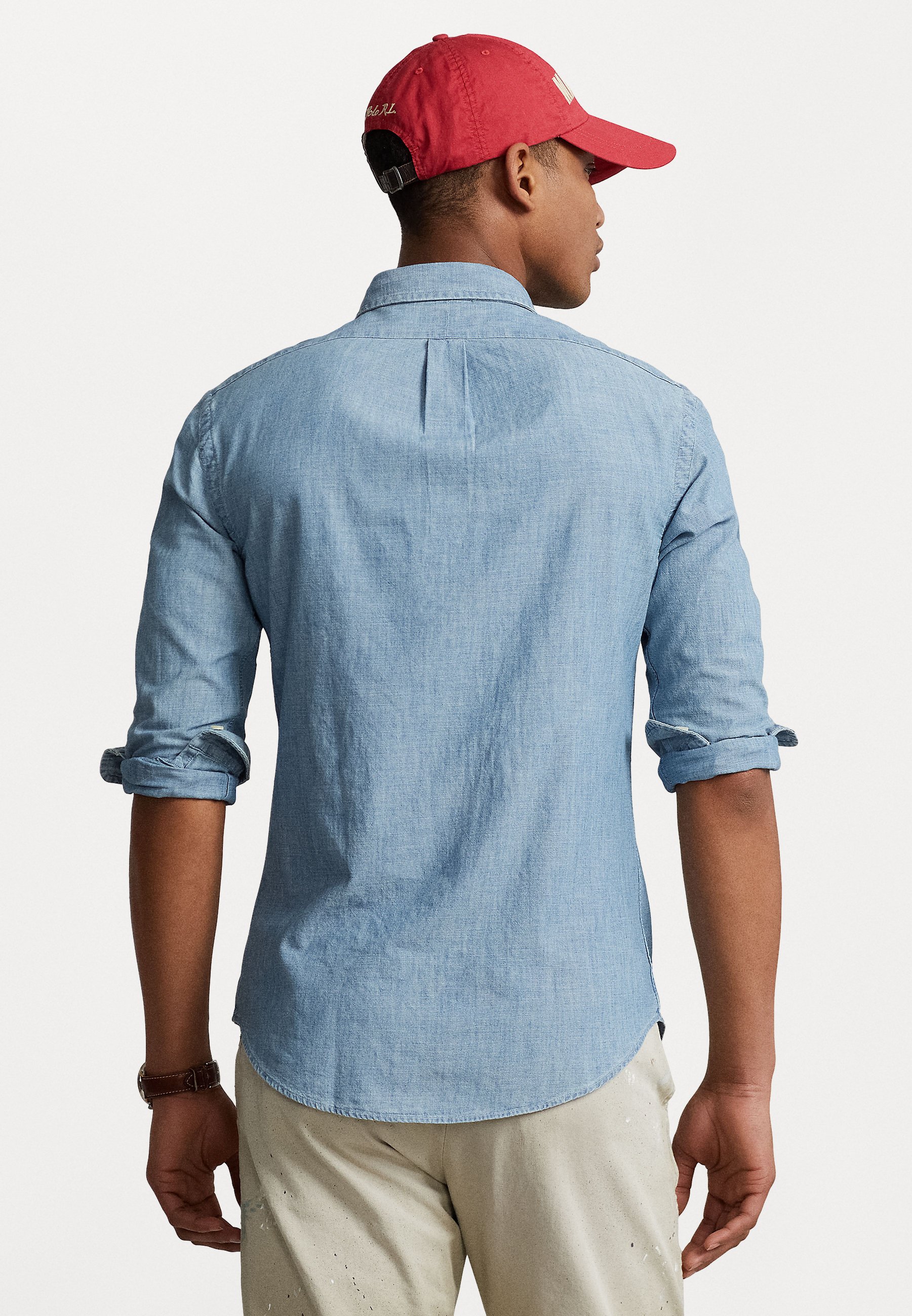 Polo Ralph Lauren SLIM FIT CHAMBRAY SHIRT - Shirt - medium wash/bleached denim