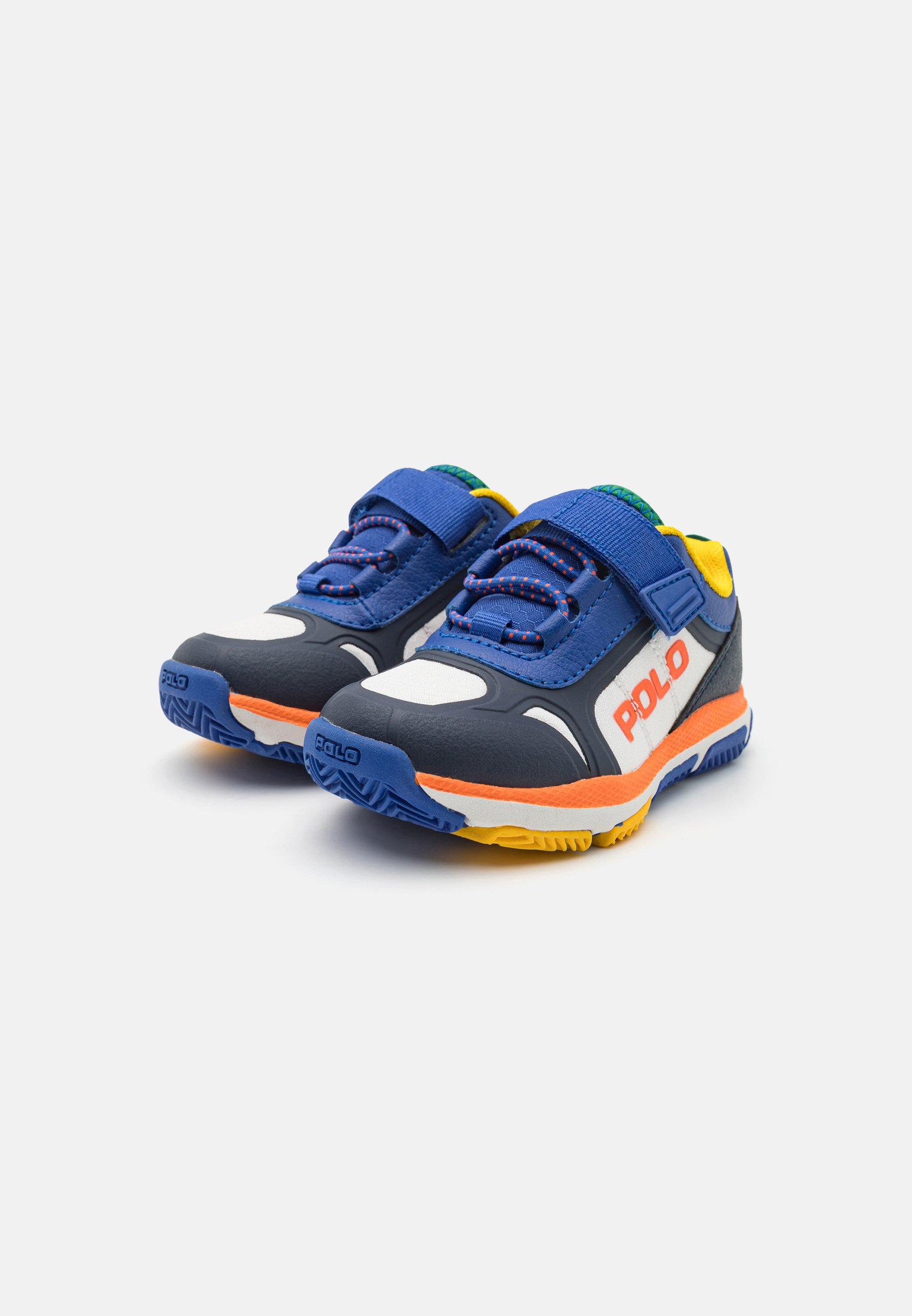 Polo Ralph Lauren SPORT TECH RACER UNISEX - Trainers - white/navy/yellow/multi-coloured