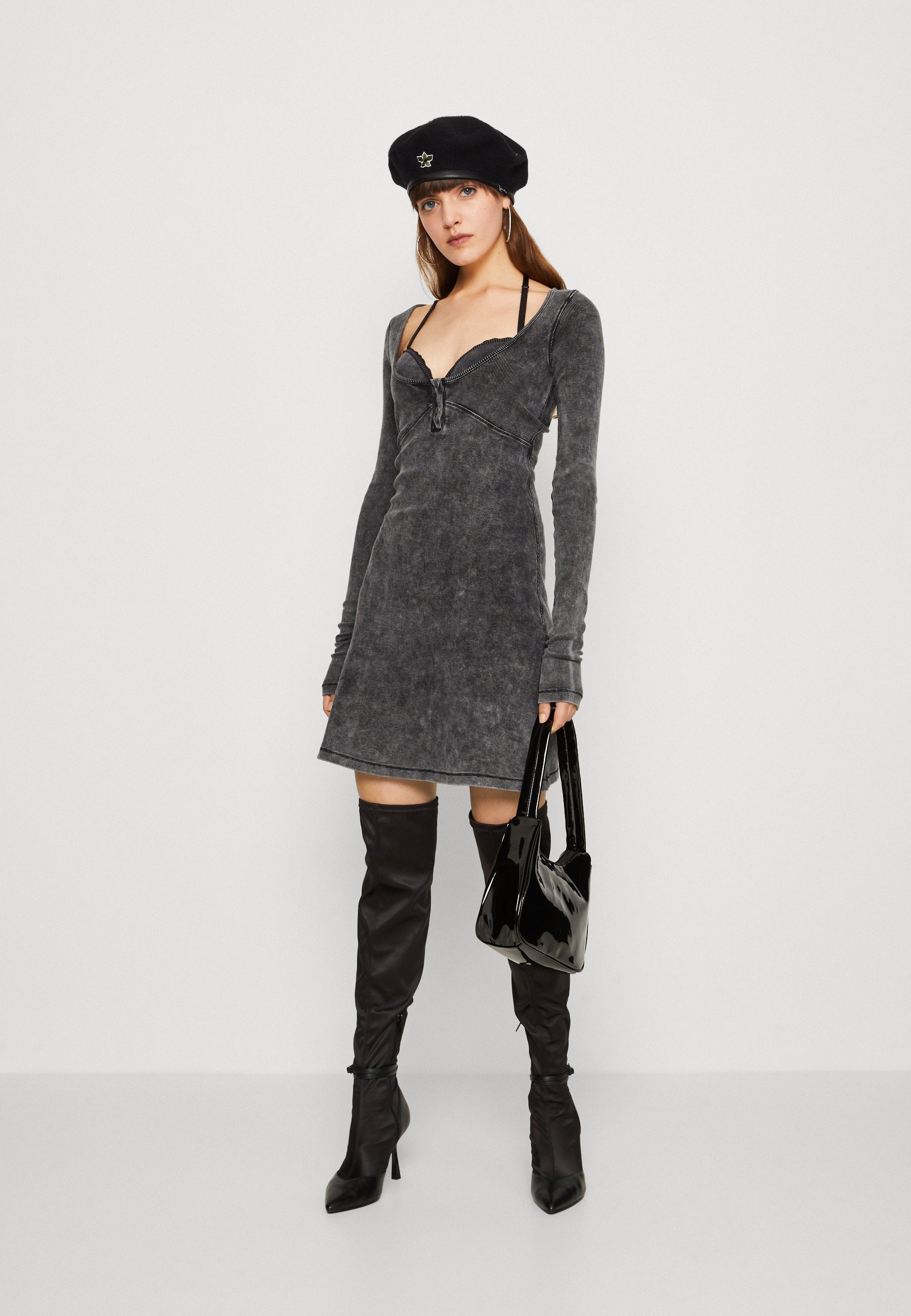 Diesel BRANETTE - Jersey dress - black