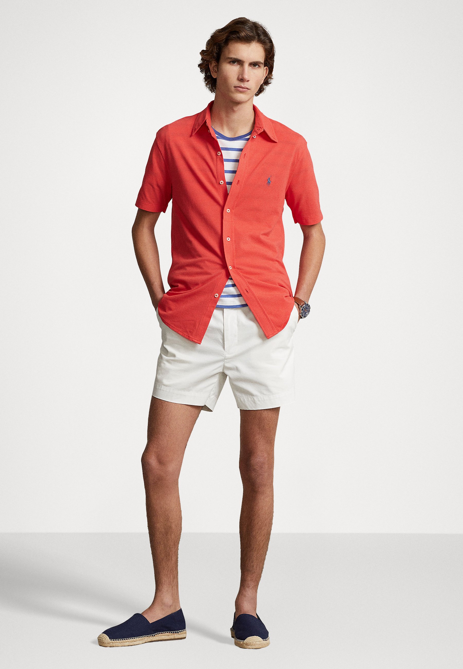 Polo Ralph Lauren FEATHERWEIGHT MESH SHIRT - Shirt - red reef/red