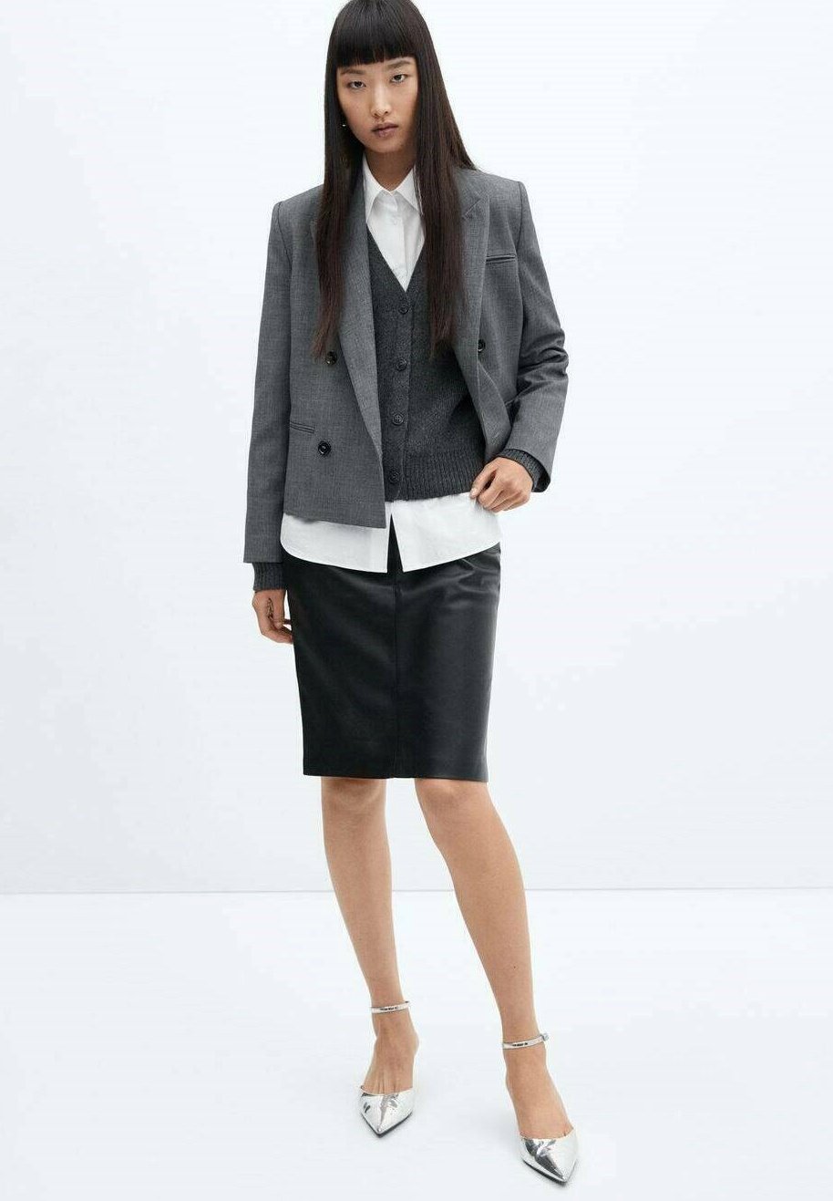 Mango BASTA - Cardigan - charcoal/anthracite