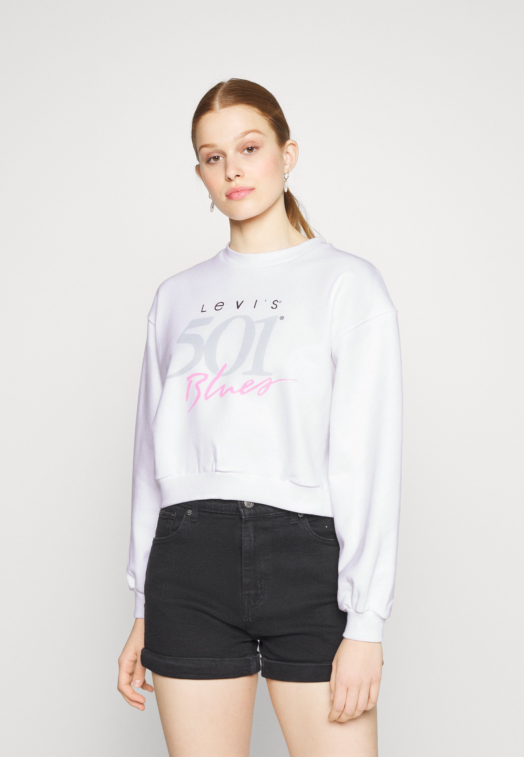 Levi's® GRAPHIC VINTAGE CREW - Sweatshirt - bright white/white