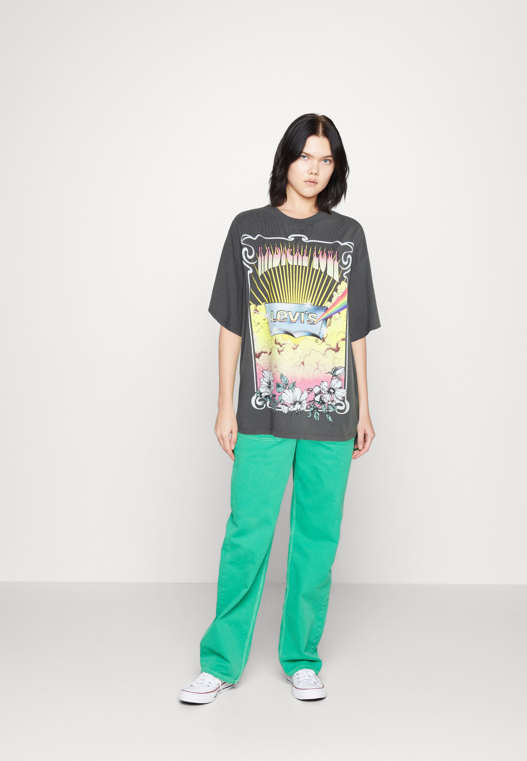 Levi's® GRAPHIC SHORT STACK TEE - Basic T-shirt - gray ore/dark grey
