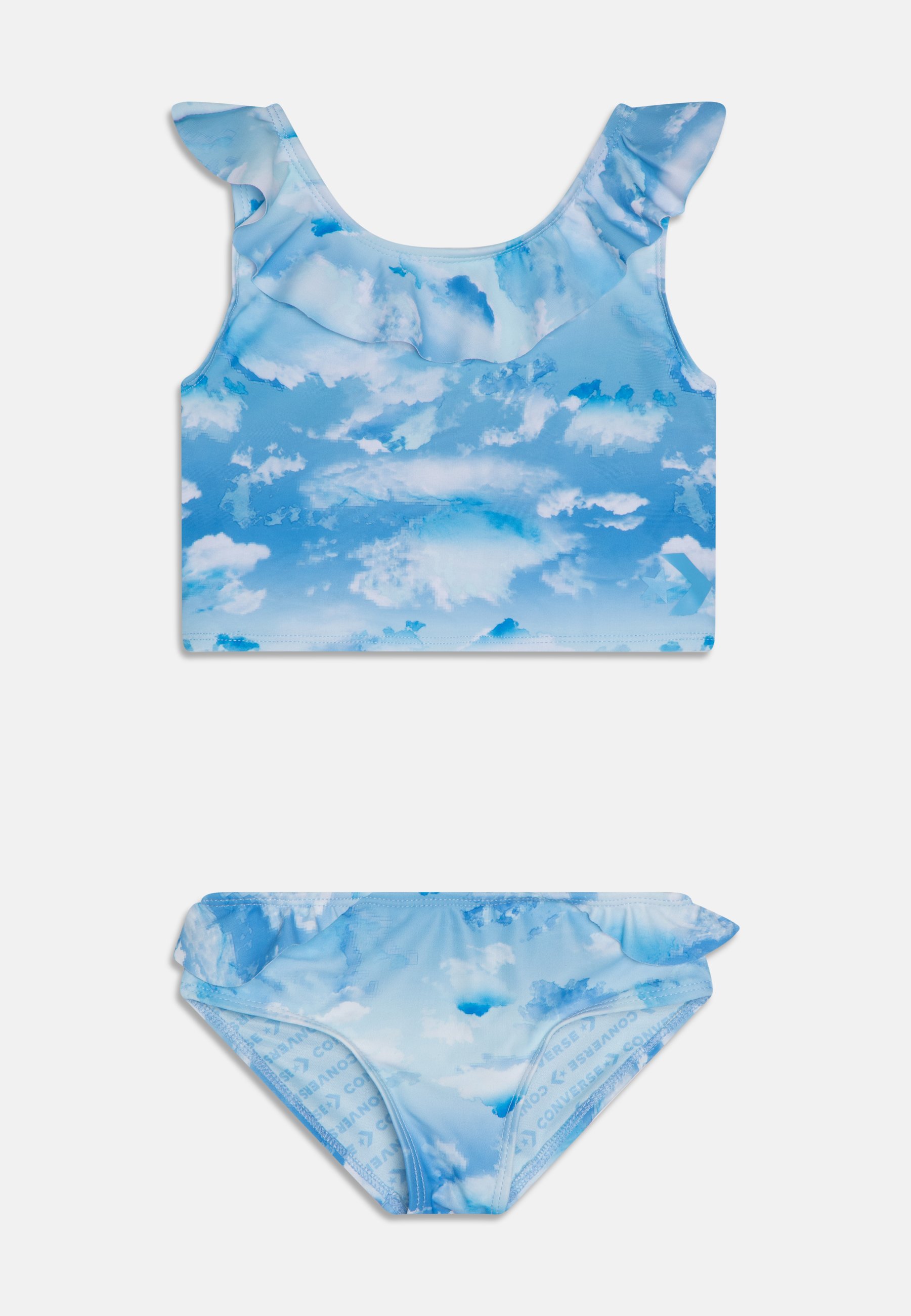 Converse RUFFLE PRINTED SWIM SUIT SET - Bikini - blue