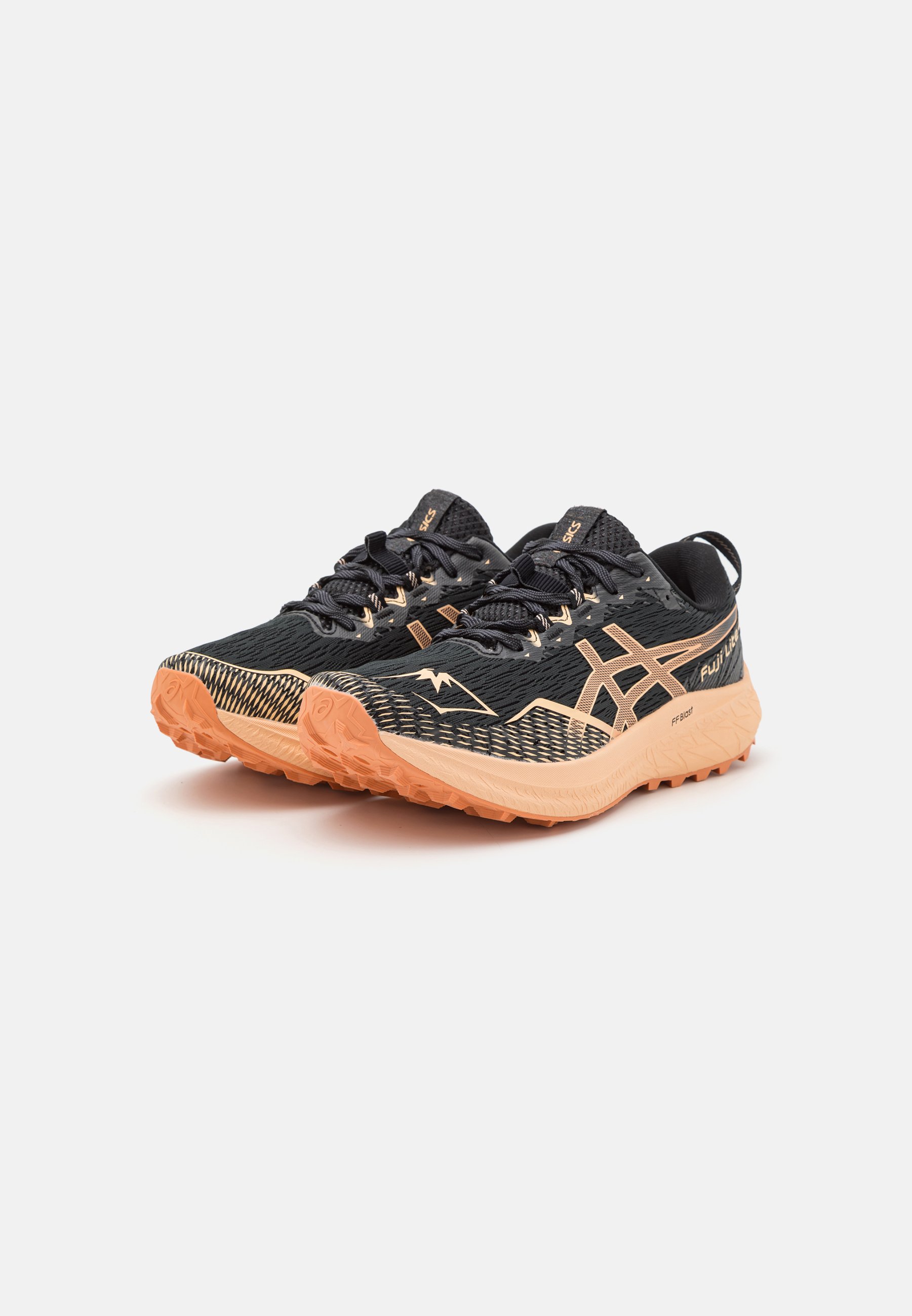 ASICS FUJI LITE 4 - Trail running shoes - black/terracotta/black