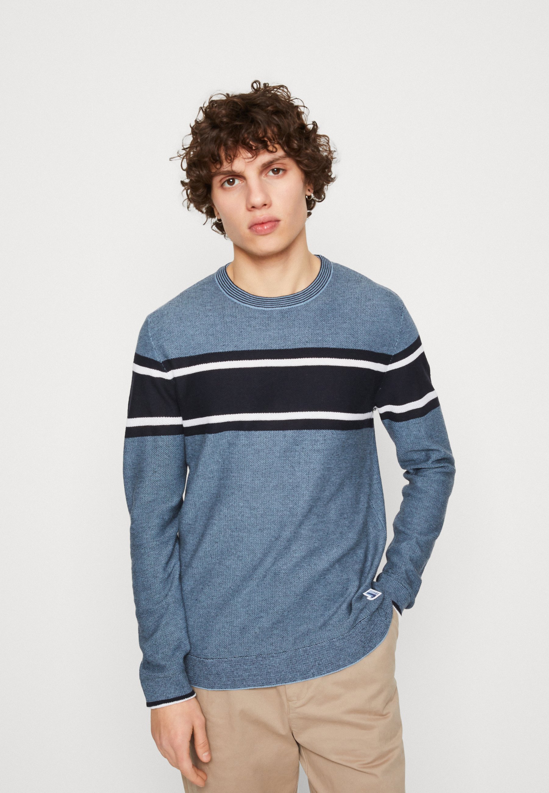 Jack &Jones JCOLOGAN SPRING CREW NECK - Jumper - mountain spring/blue