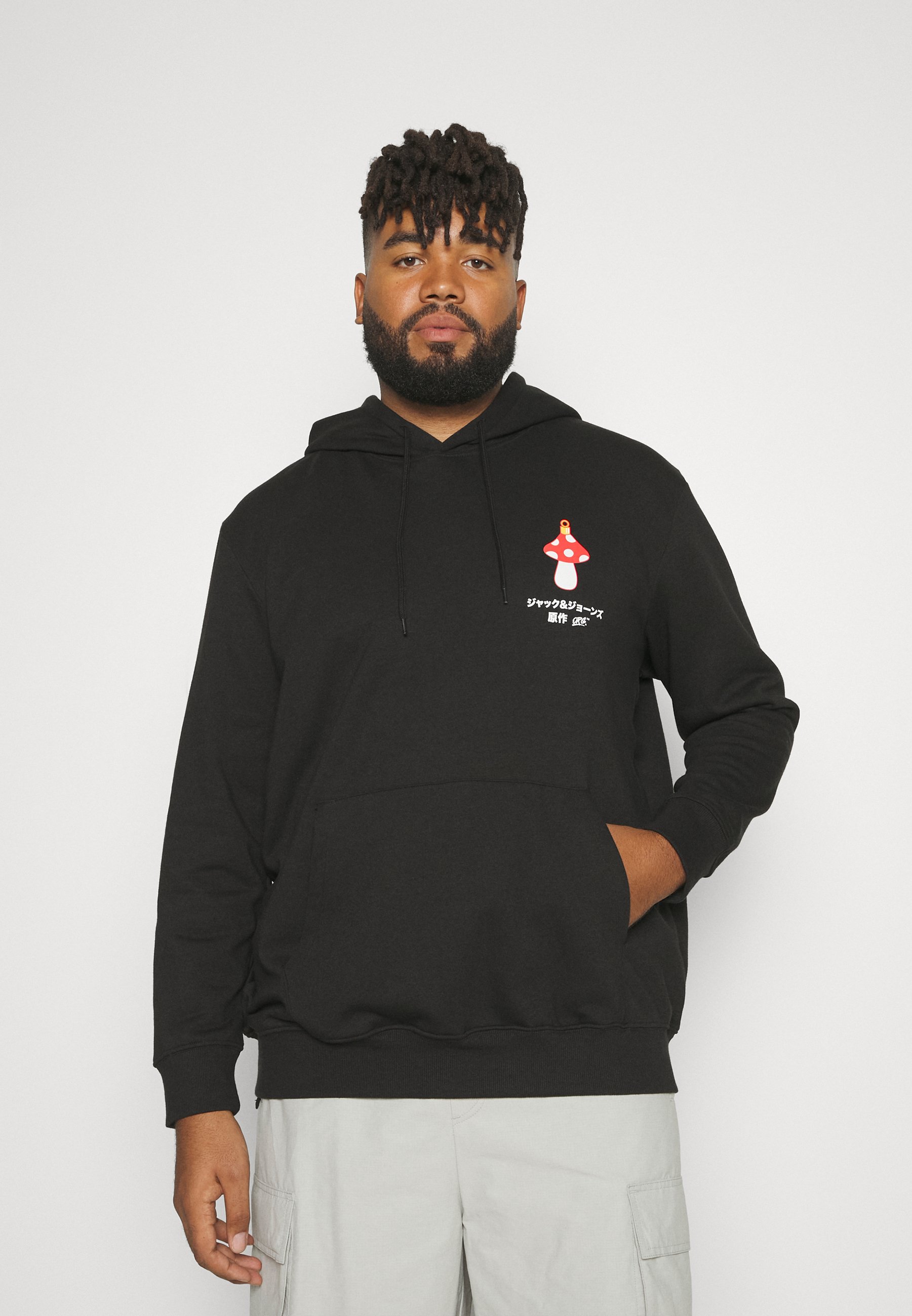 Jack &Jones JORCEREMONY HOOD XMAS - Sweatshirt - black
